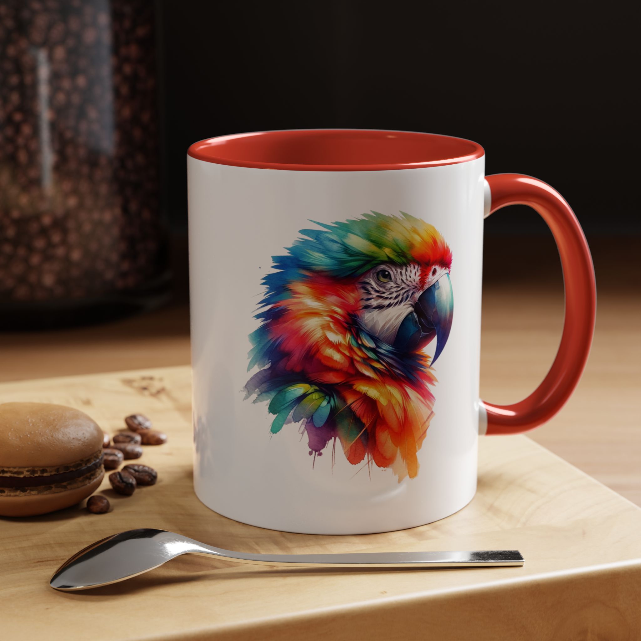 Parrot Mug vivid colors bird lover Cup parrot print cool print nature lover accessory stylish print - Imagen 15
