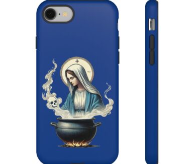 Blue Phone Case with a Graphic Design