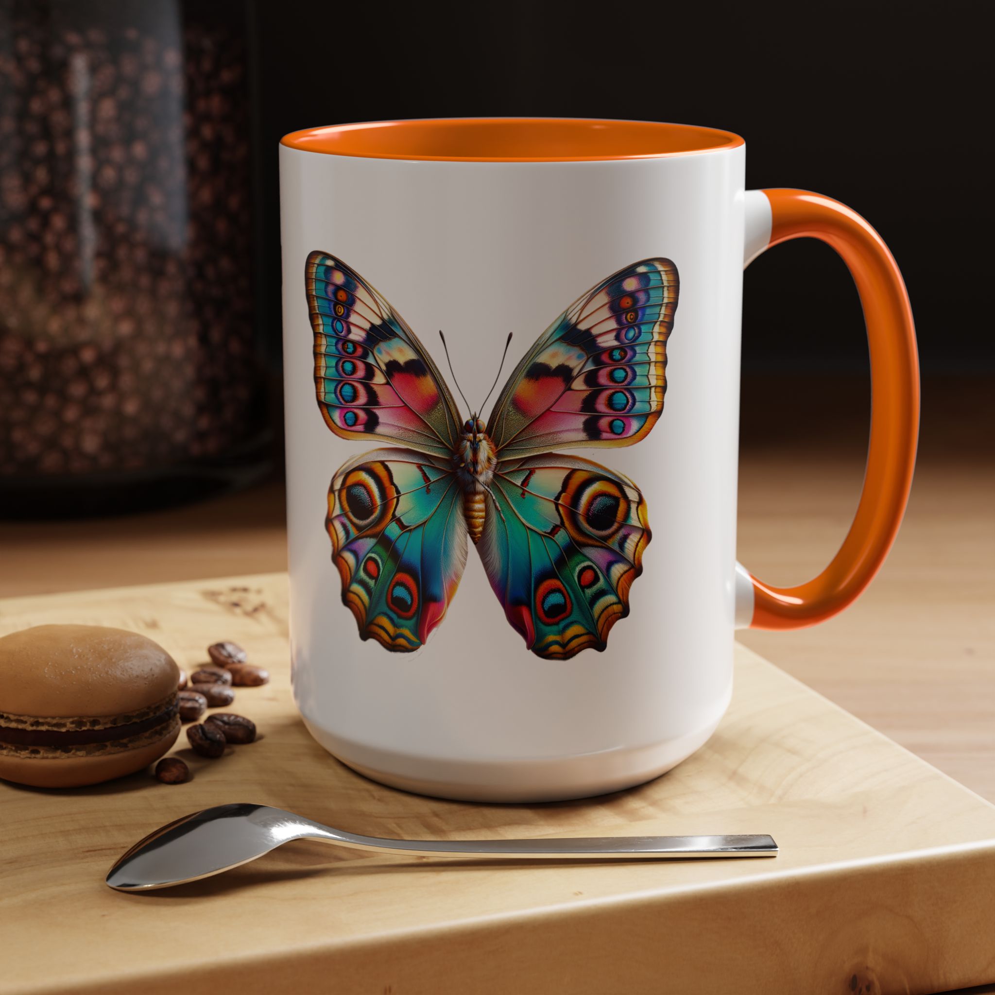 Coffee mug Butterfly unique cup boho gift for her office accessory cute mug nature design - Imagen 55