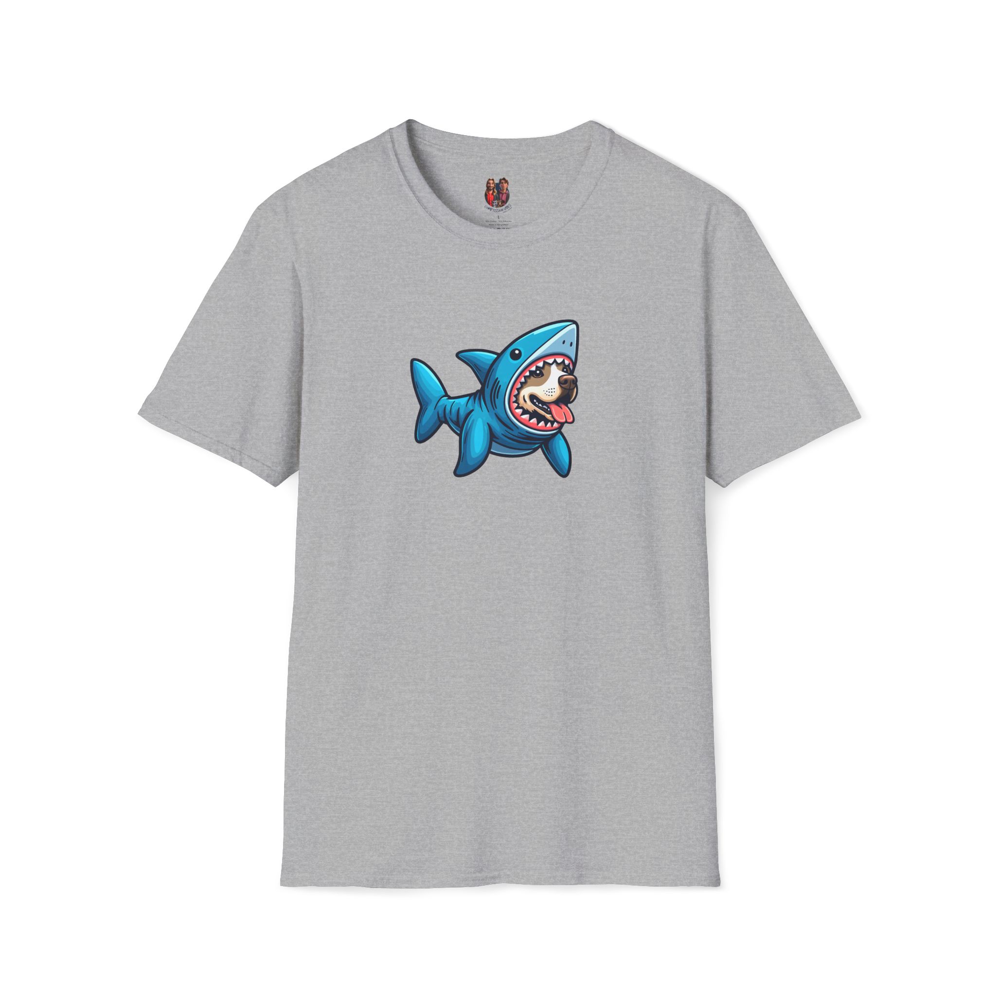 Funny tshirt shark graphic tee Dog Shark costume comfy shirt unisex puppy print pet lover dog apparel cool outfit - Image 10