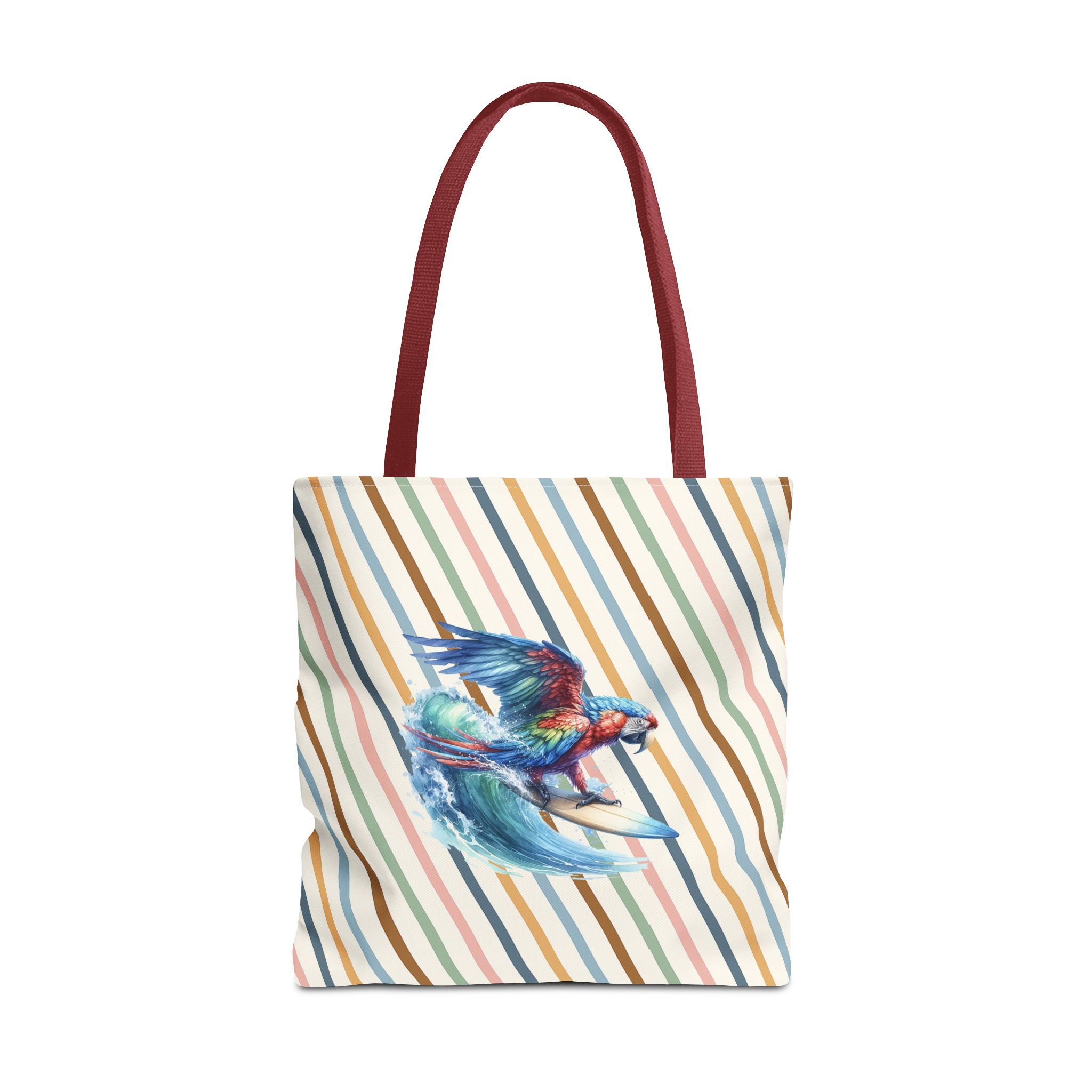 Parrot funny tote bag surf cute tote bag boho Bird surfer canvas tote bag gift for her free spirit shoulder bag cool handbag – Image 11