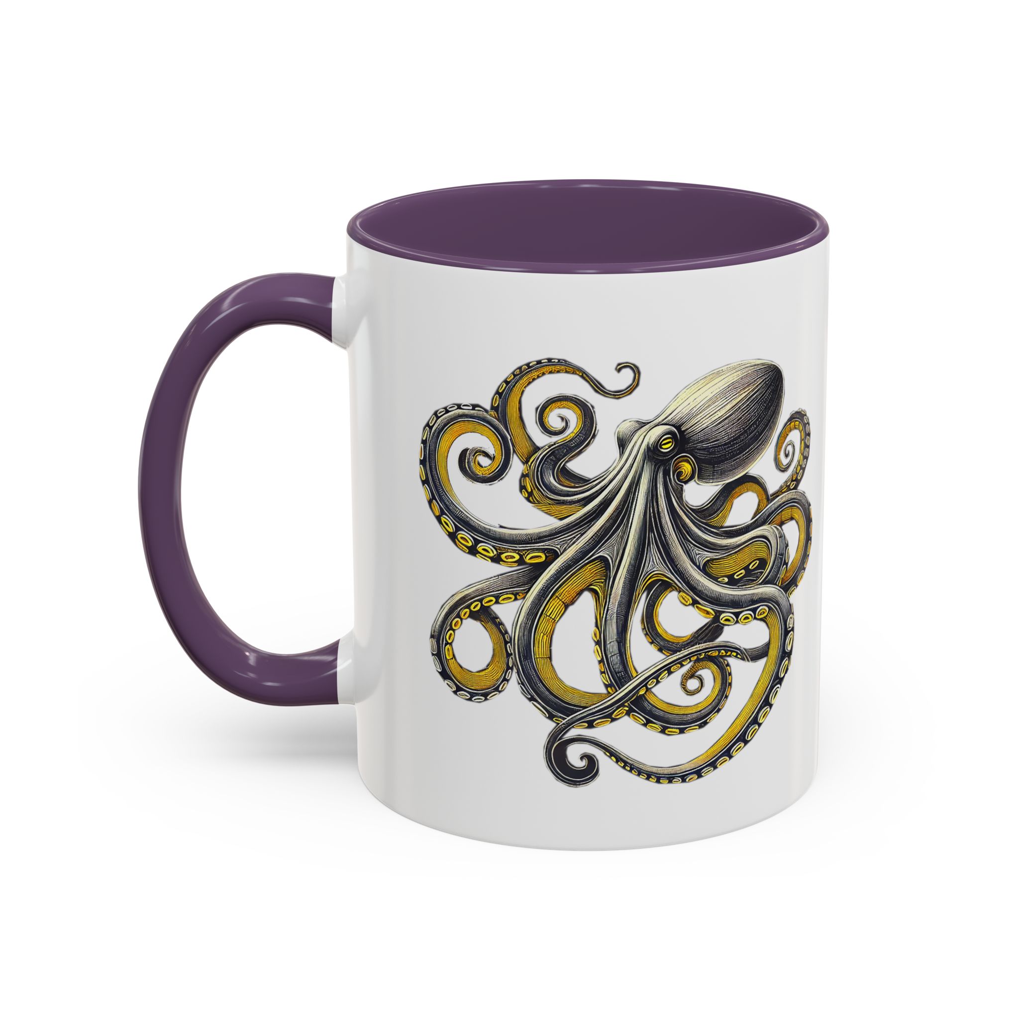 Coffee mug octopus calligraphy gift for her tea cup japan lover unique mug office accessory boho design – Image 46
