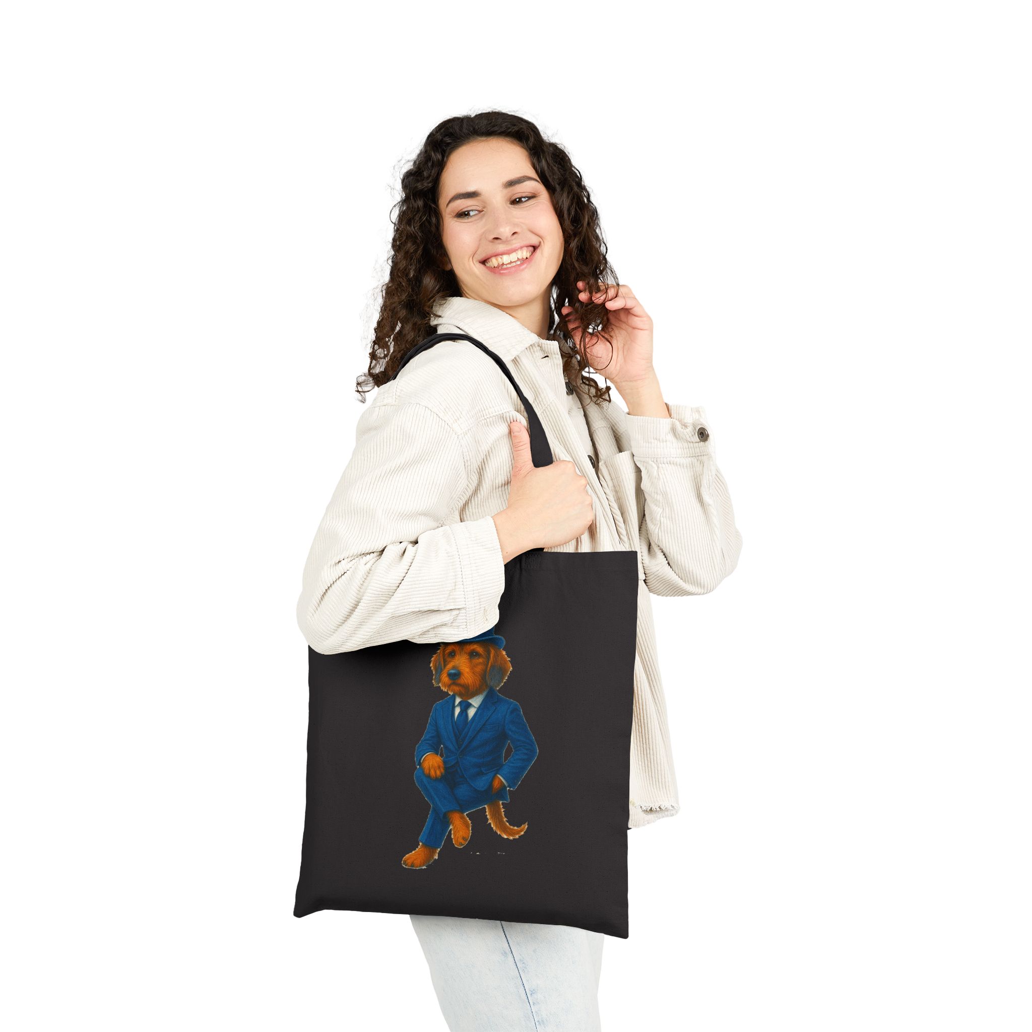 Stylish Dachshund canvas tote bag Dog fancy dress cute tote bag fun pet shoulder bag ethical handbag - Image 7