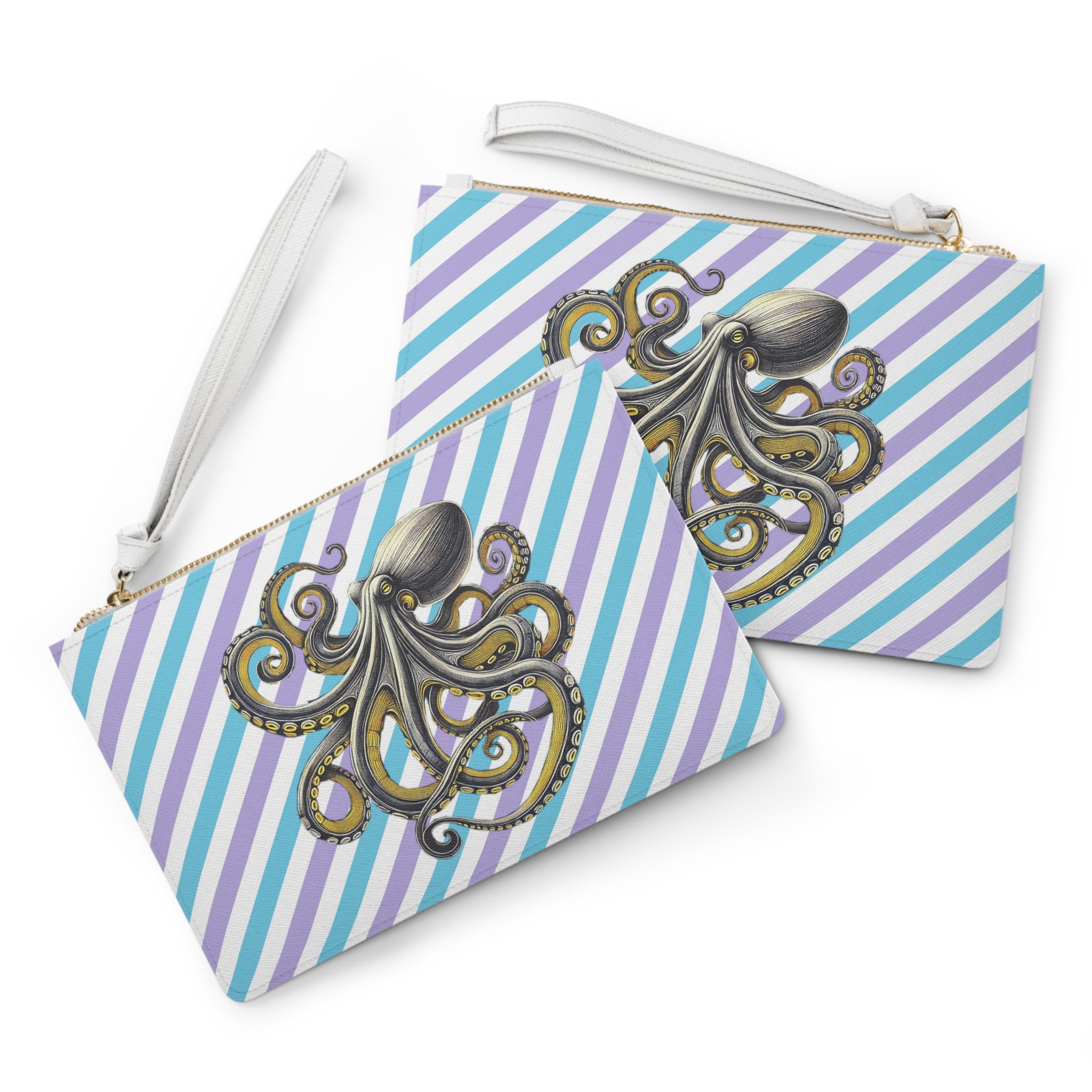 Octopus Clutch bag Calligraphy evening bag vintage bag gift for her Cool Japanese design ethical purse japan print – Image 2