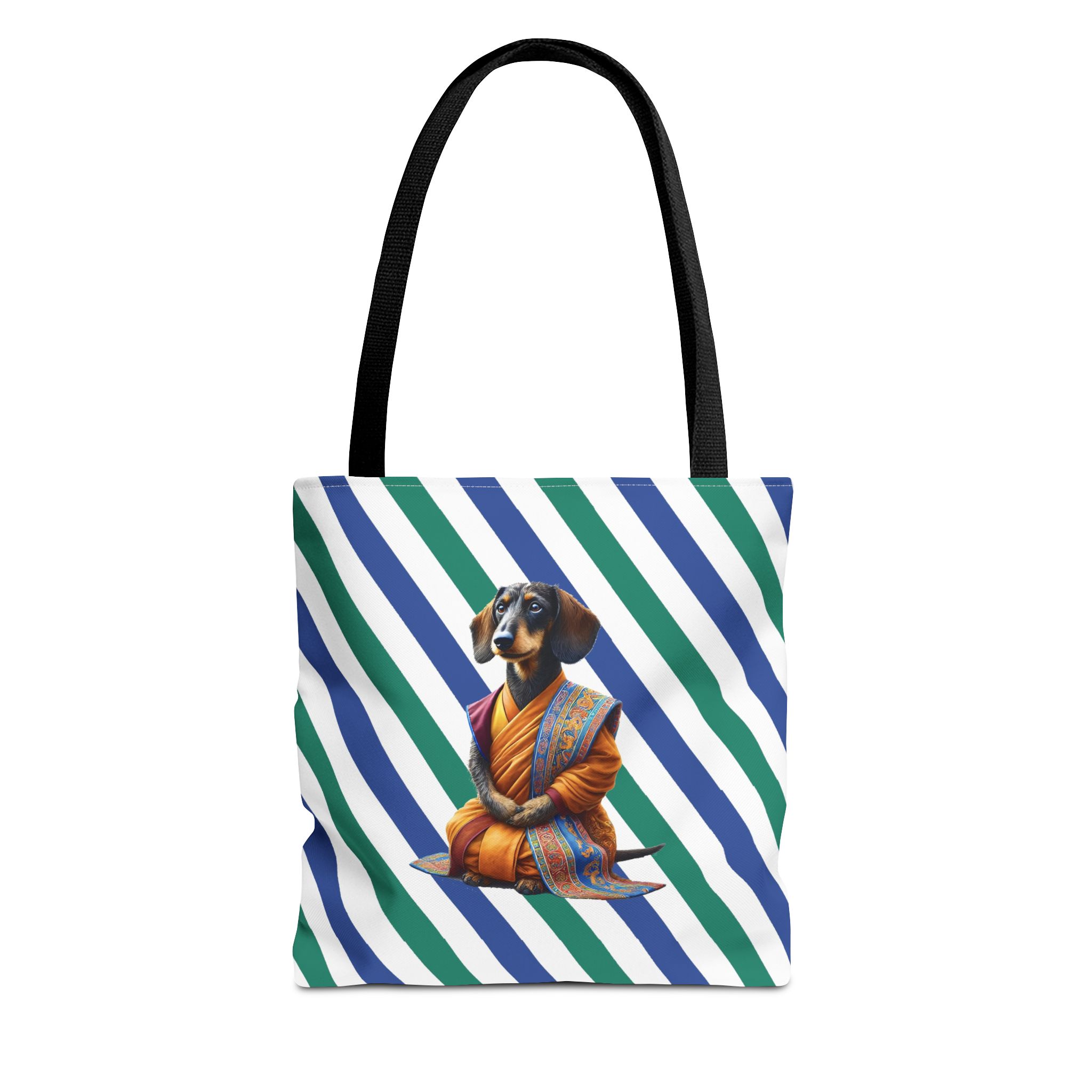 Meditation canvas tote bag Dog cute tote bag mindfulness design Dog funny gift colourful shoulder bag puppy purse