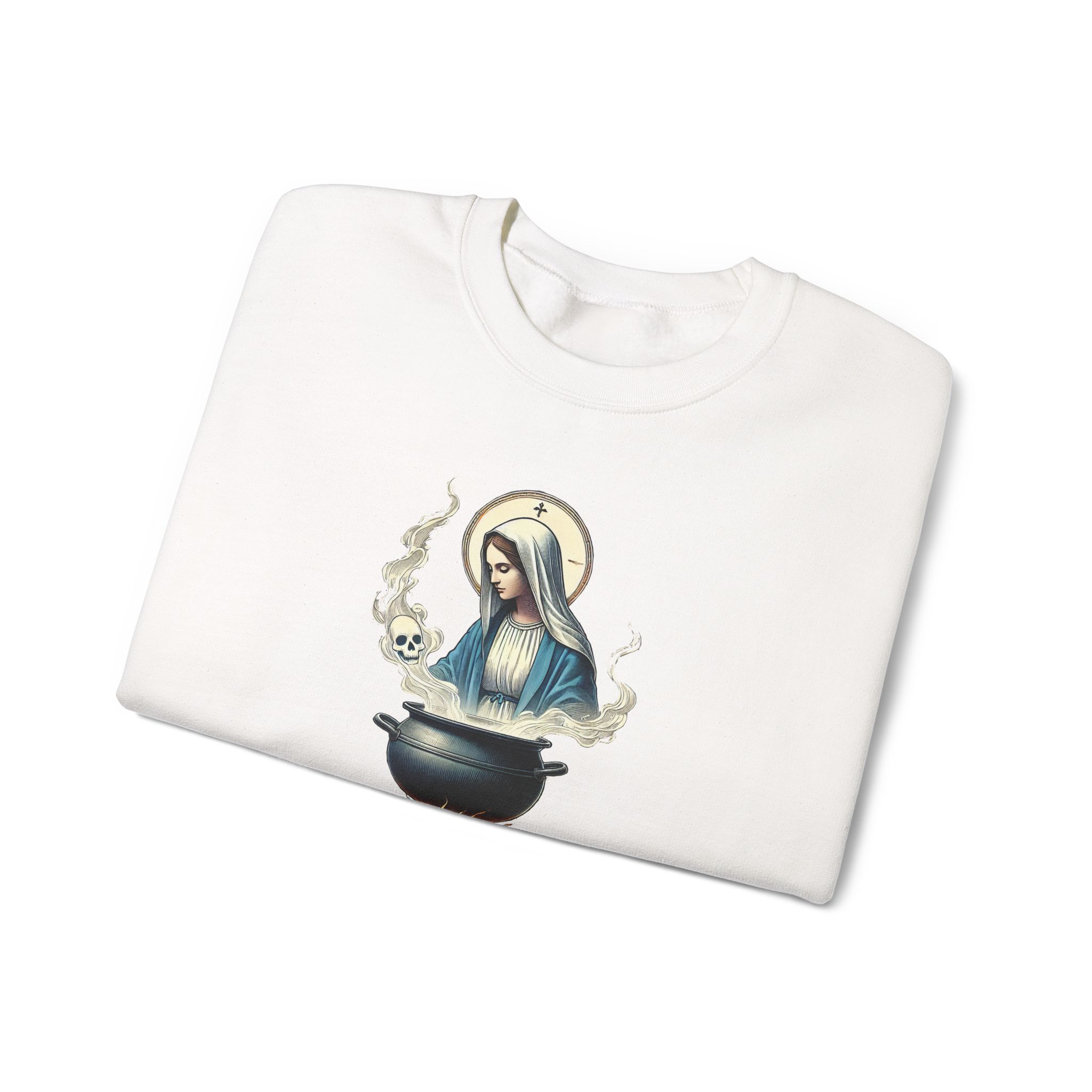 Virgin Mary sweatshirt – Ironic sweater – Funny catholic sweatshirt catholic print - Image 3