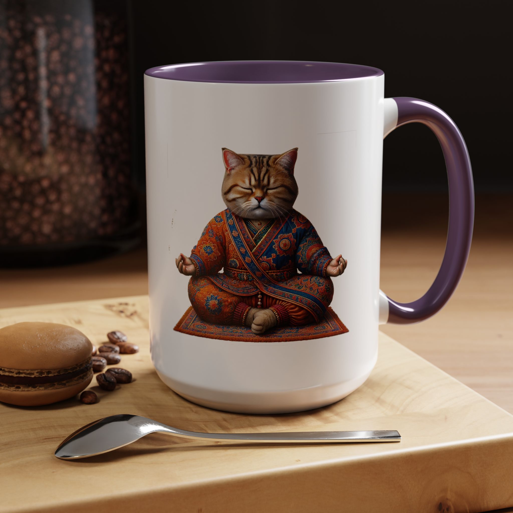 Office Mug cat lover yoga gift for mom Tea cup coffee Mug meditation accessory mindfulness pet design - Image 59