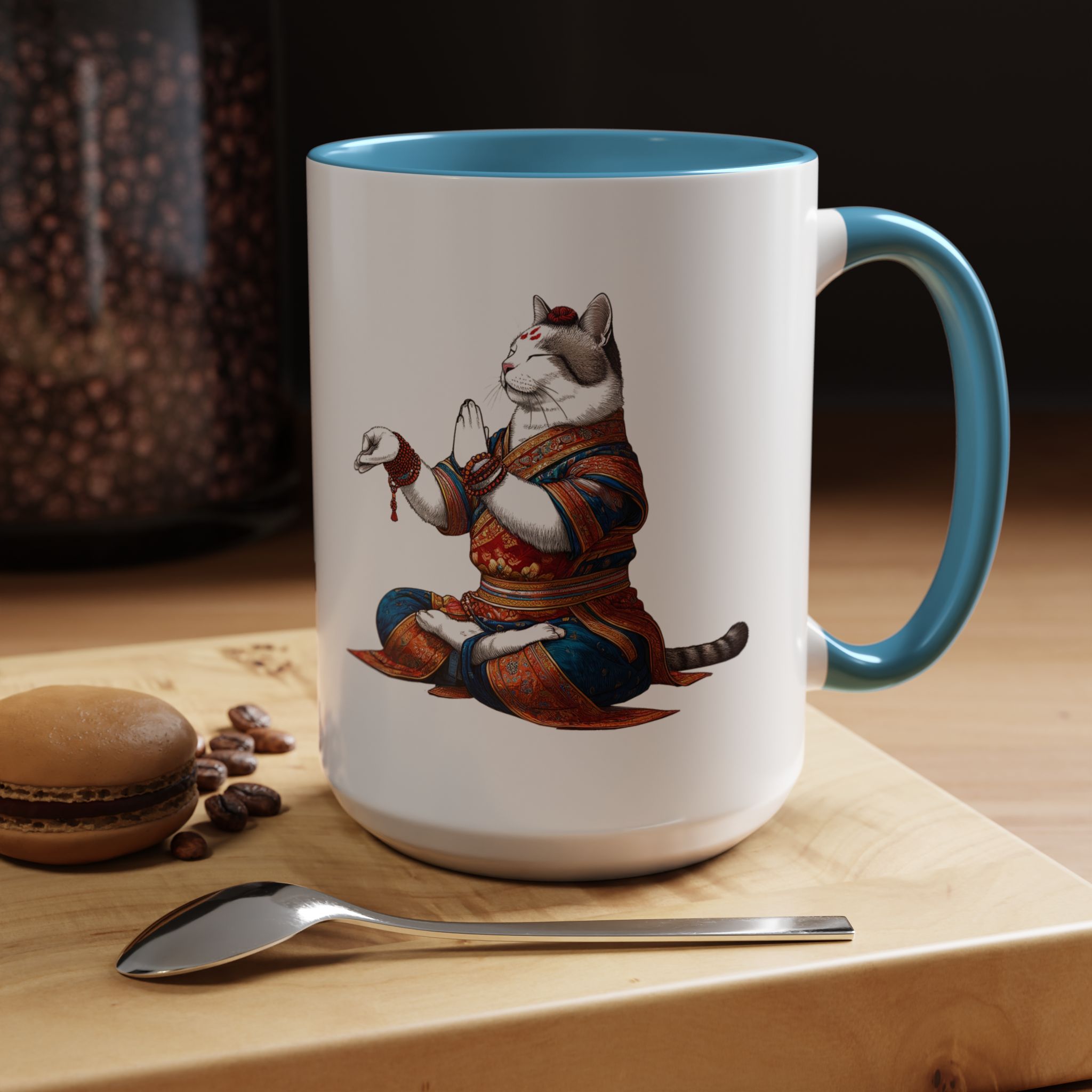 Office Mug cat lover yoga gift for mom Tea cup coffee Mug meditation accessory mindfulness pet design - Image 39