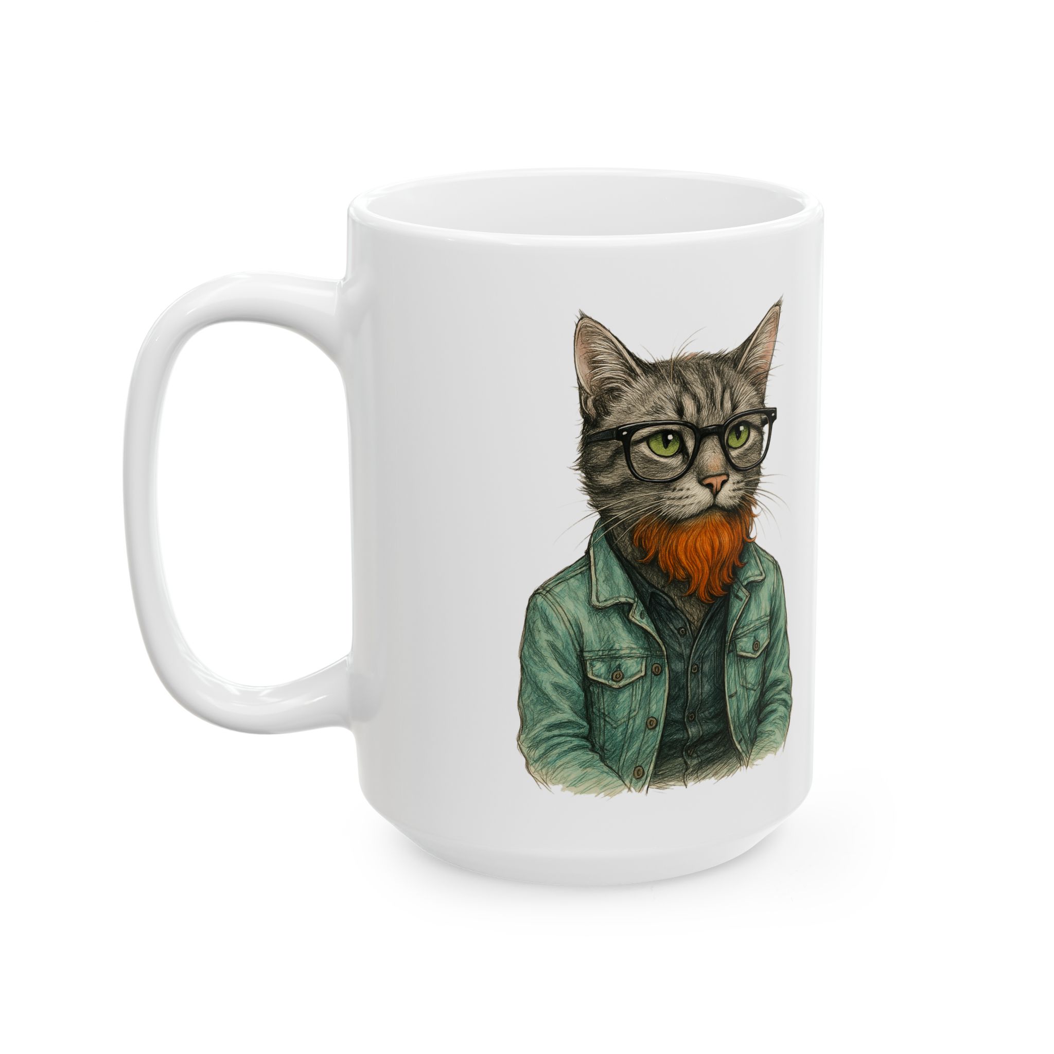 Funny mug cat Boho coffee mug funny gift pet lover hipster accessory lover tea office mug unique design - Image 5