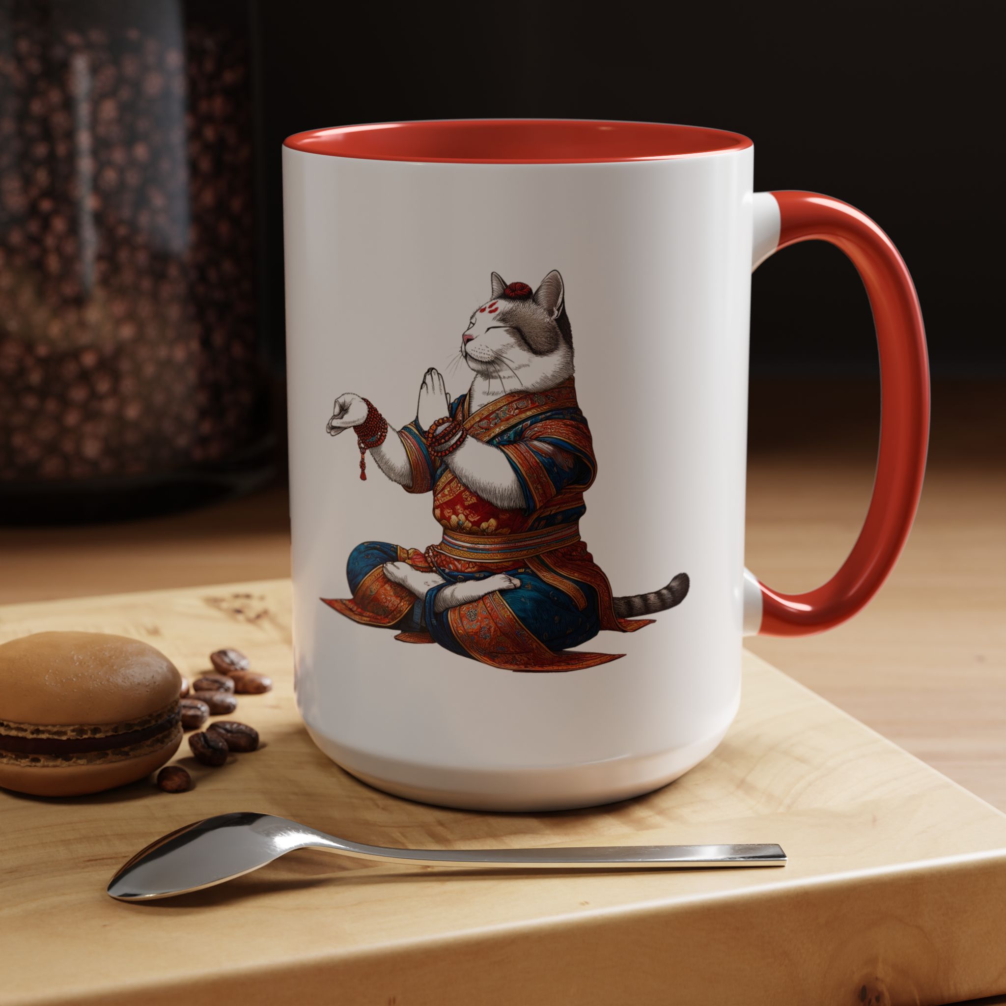 Office Mug cat lover yoga gift for mom Tea cup coffee Mug meditation accessory mindfulness pet design - Image 35