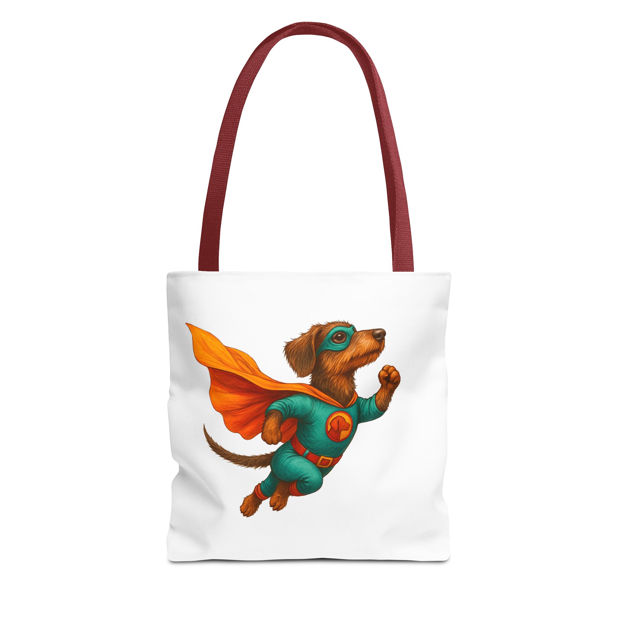 Fun Dachshund canva tote bag superhero Dog cute tote bag pet lover shoulder bag ethical cotton – Image 7