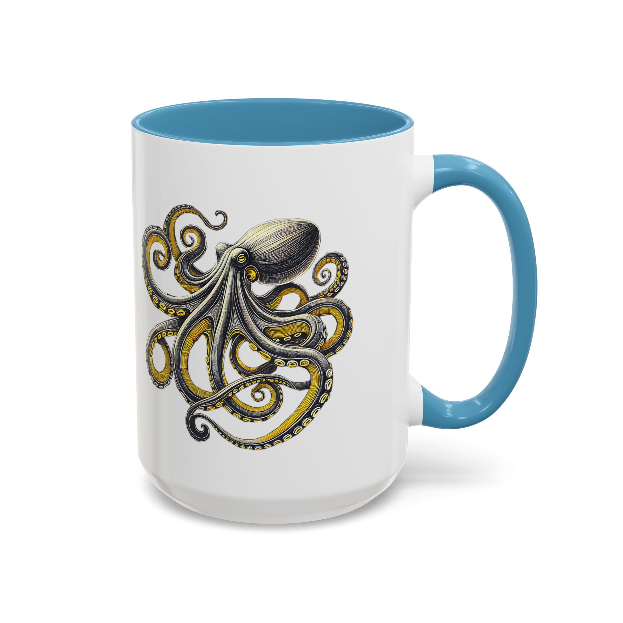 Coffee mug octopus calligraphy gift for her tea cup japan lover unique mug office accessory boho design – Image 37