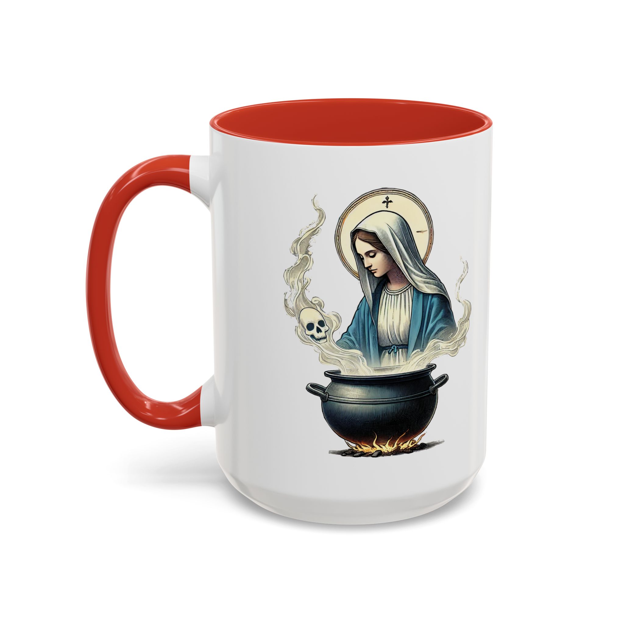 Coffee Mug funny virgin mary design sarcastic mug boho gift for her unique cup tea accessory cool design religious joke - Image 34