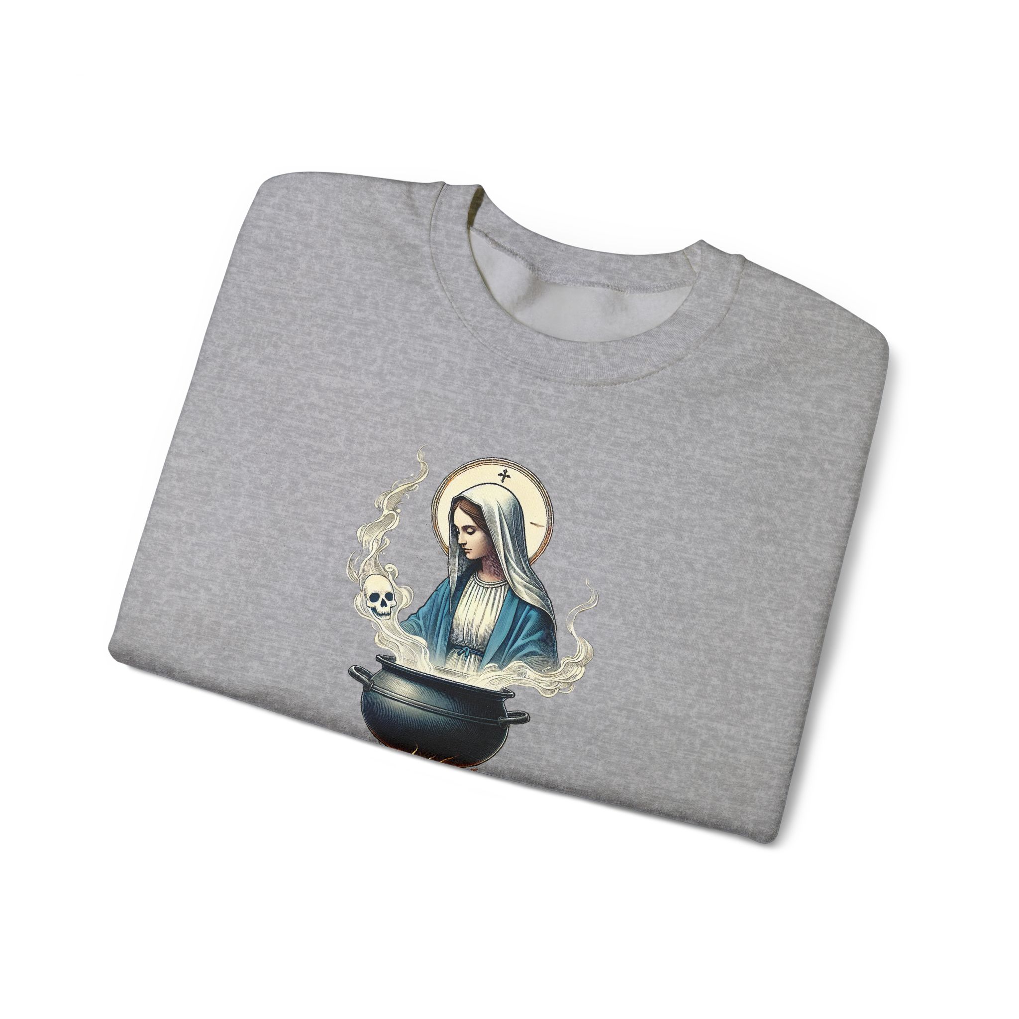 Virgin Mary sweatshirt – Ironic sweater – Funny catholic sweatshirt catholic print - Image 13