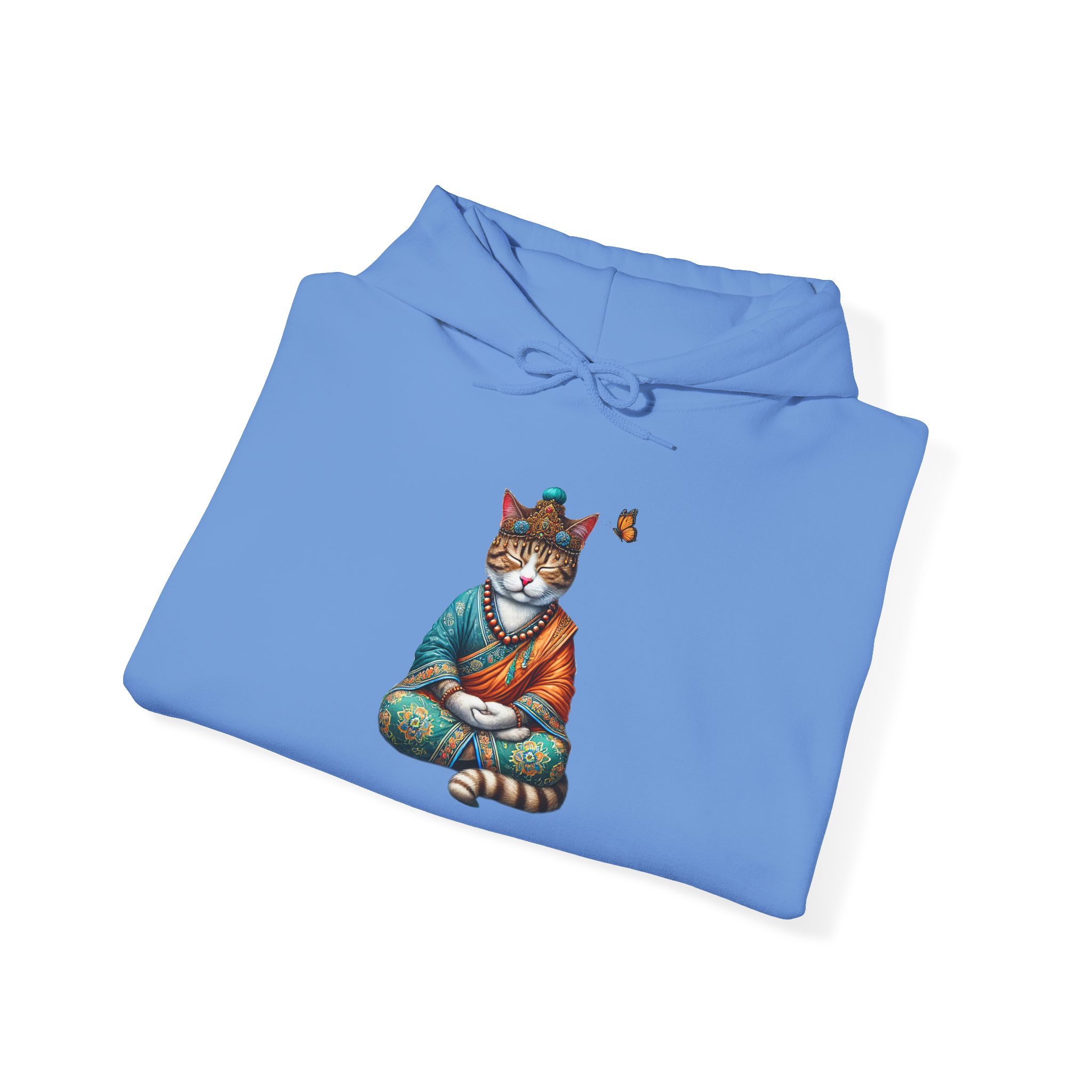 Cat Meditation Hoodie – Boho Cat Hoodie – Kitty Yoga Hoodie spiritual print - Image 17