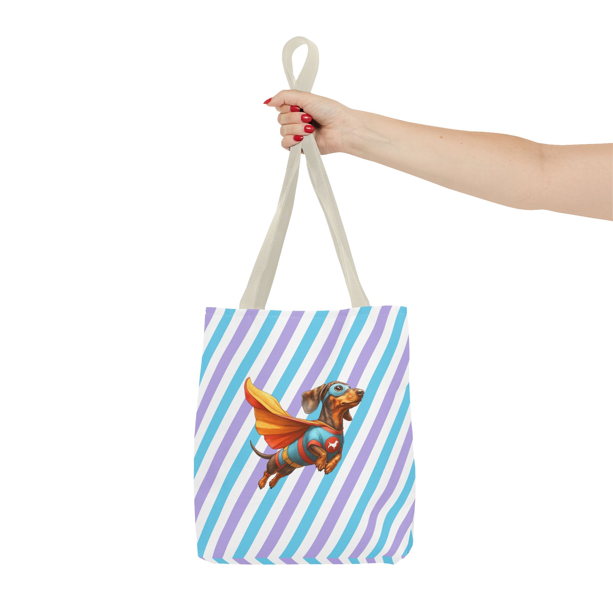 Fun Dachshund canva tote bag superhero Dog cute tote bag pet lover shoulder bag ethical cotton - Image 20