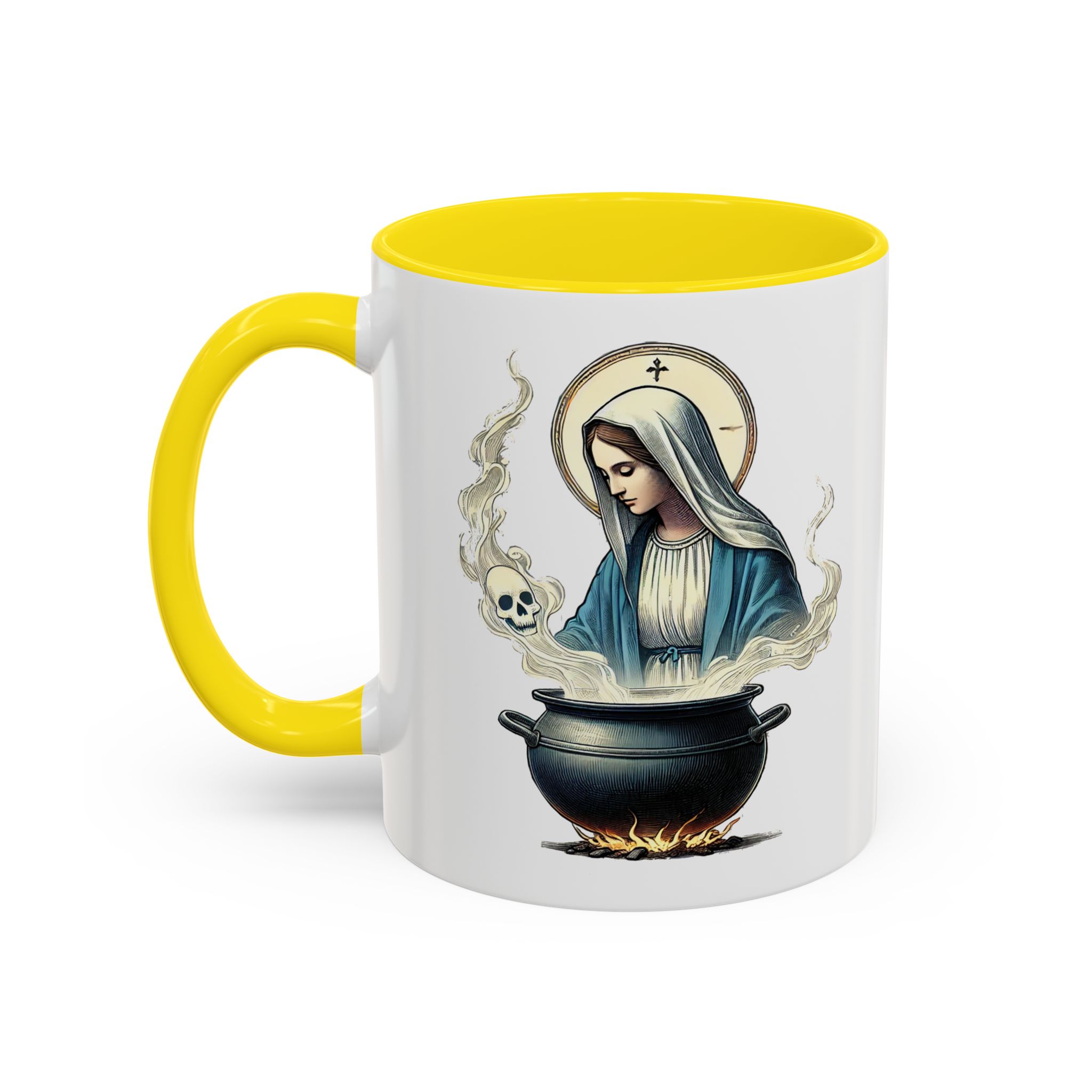 Coffee Mug funny virgin mary design sarcastic mug boho gift for her unique cup tea accessory cool design religious joke - Image 50