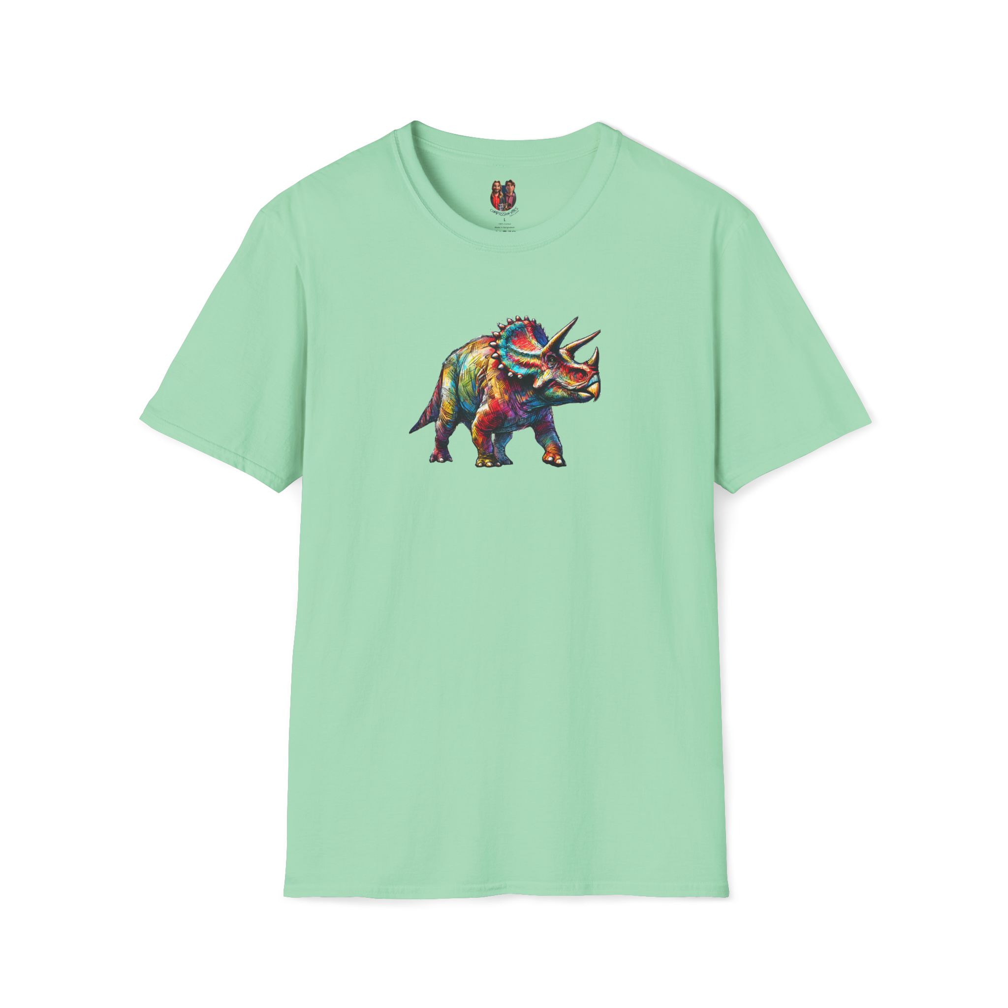 Triceratops Dinosaur tshirt - Prehistoric Graphic - Unique Dino Design Tee - Image 14