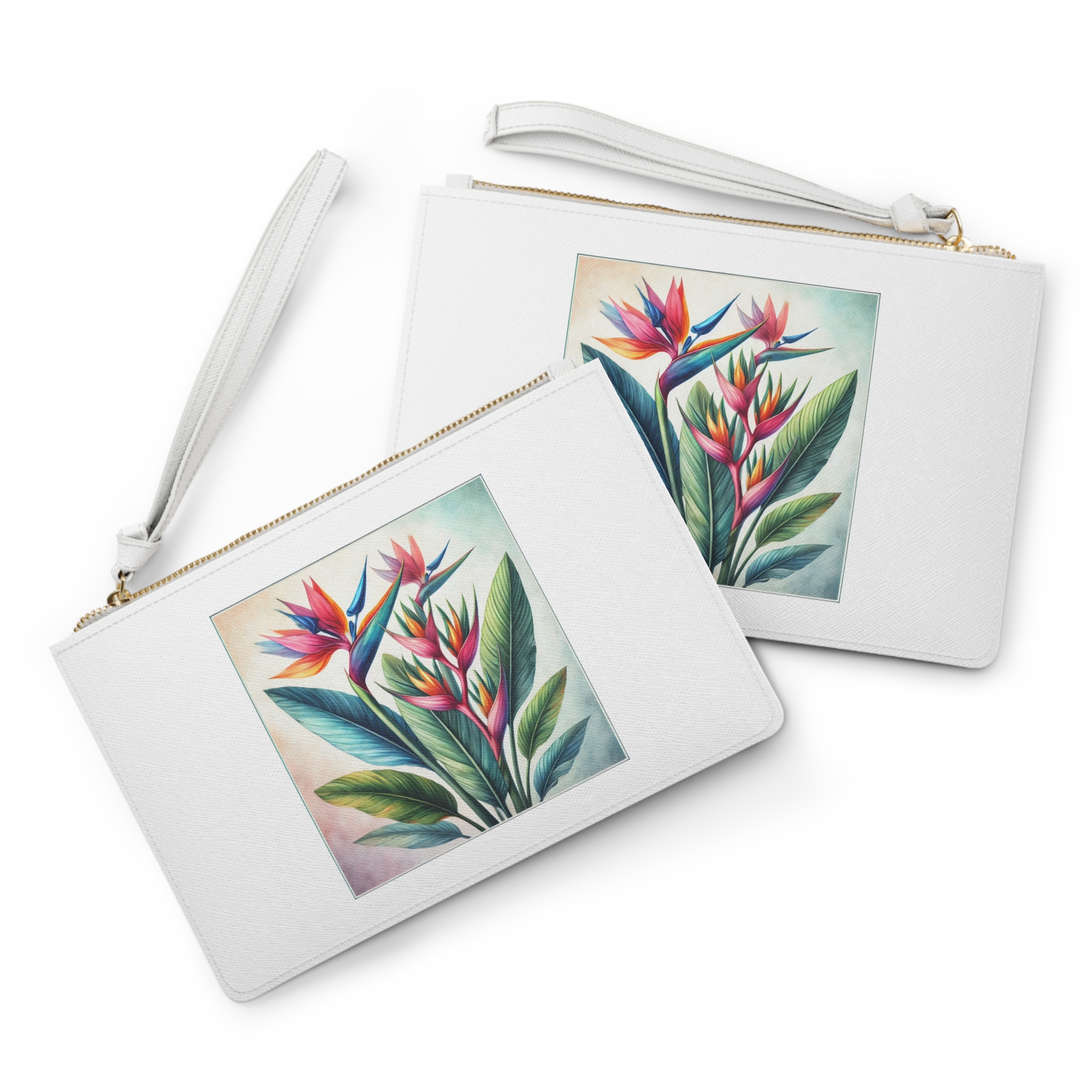 Wildflower Clutch bag retro evening bag nature purse tropical plants floral purse botanical design – Image 2