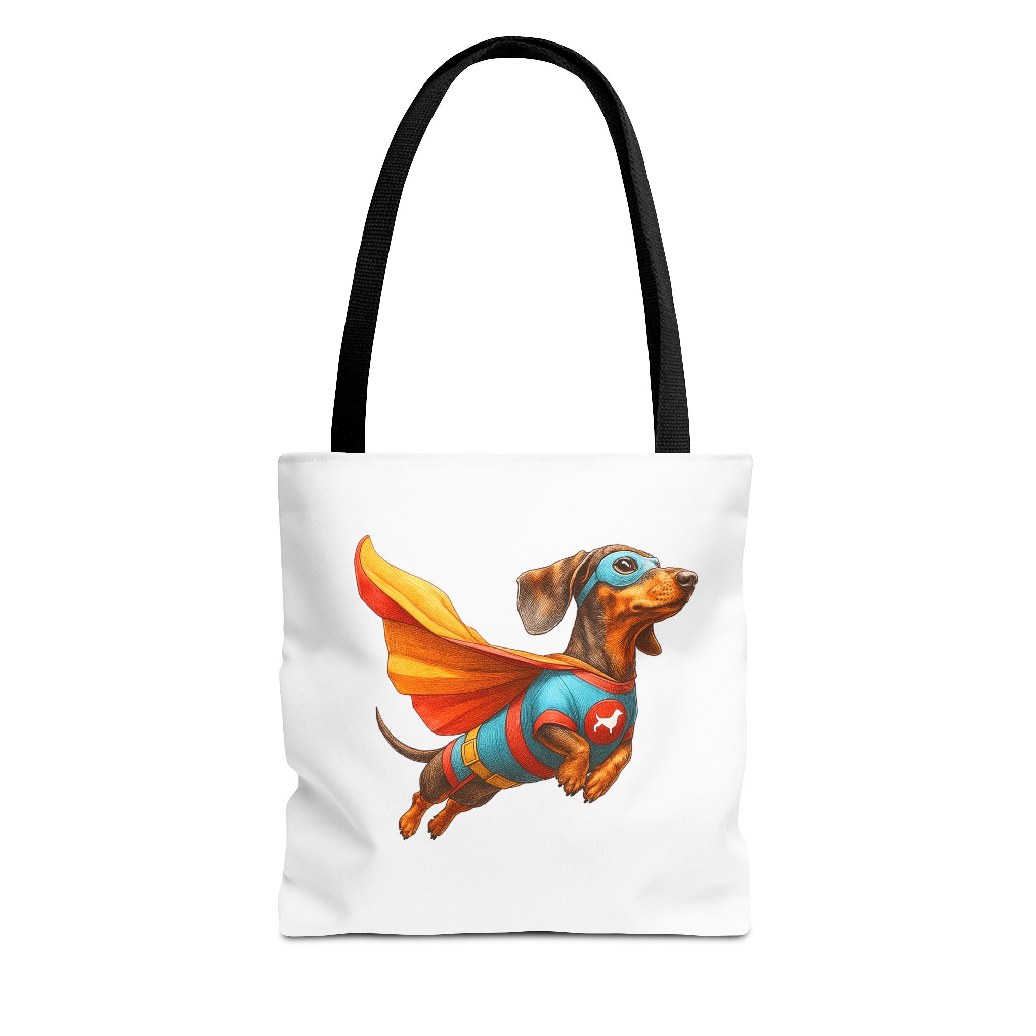 Funny canva tote bag Superhero cute tote bag dachshund super hero shoulder bag fantasy gift dog purse