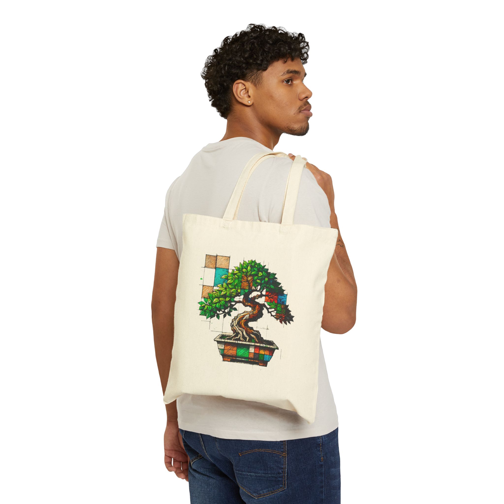 Bonsai tote bag zen nature style comfortable to carry and visually unique - Image 2