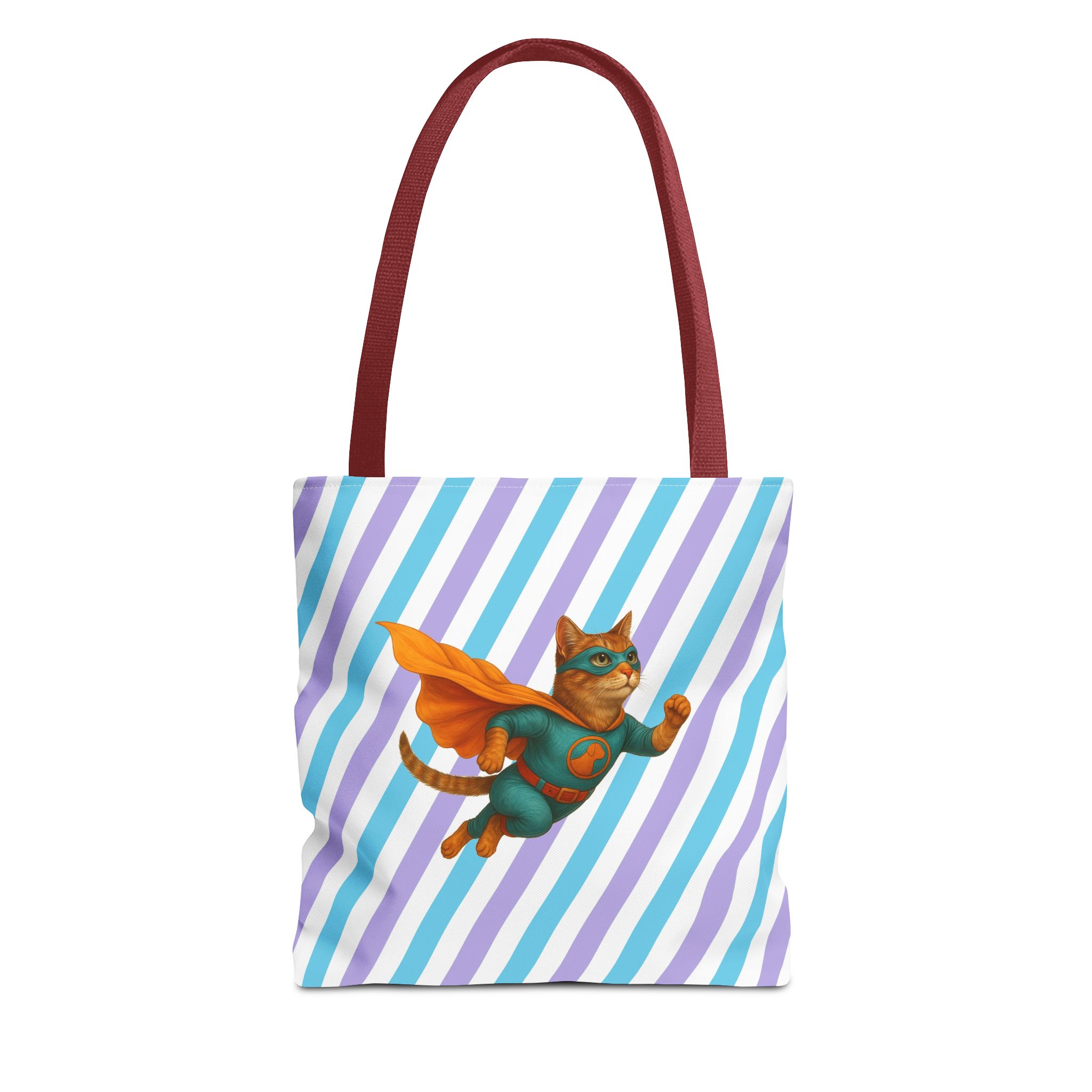 superhero tote bag cat canvas tote bag funny handbag fantasy purse kitten lover cool cat shoulder bag – Image 7