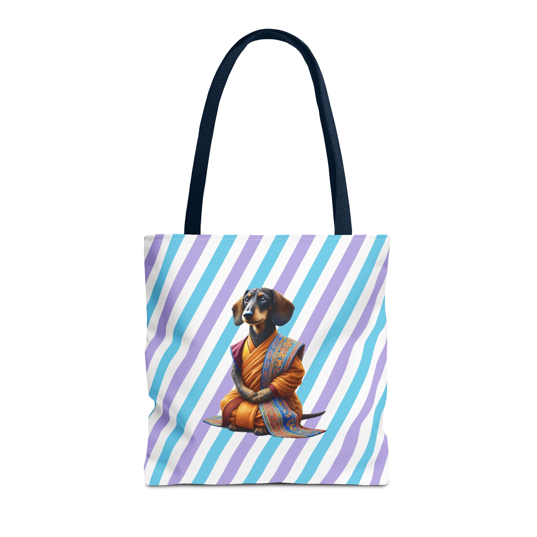 Meditation canvas tote bag Dog cute tote bag mindfulness design Dog funny gift colourful shoulder bag puppy purse - Image 27