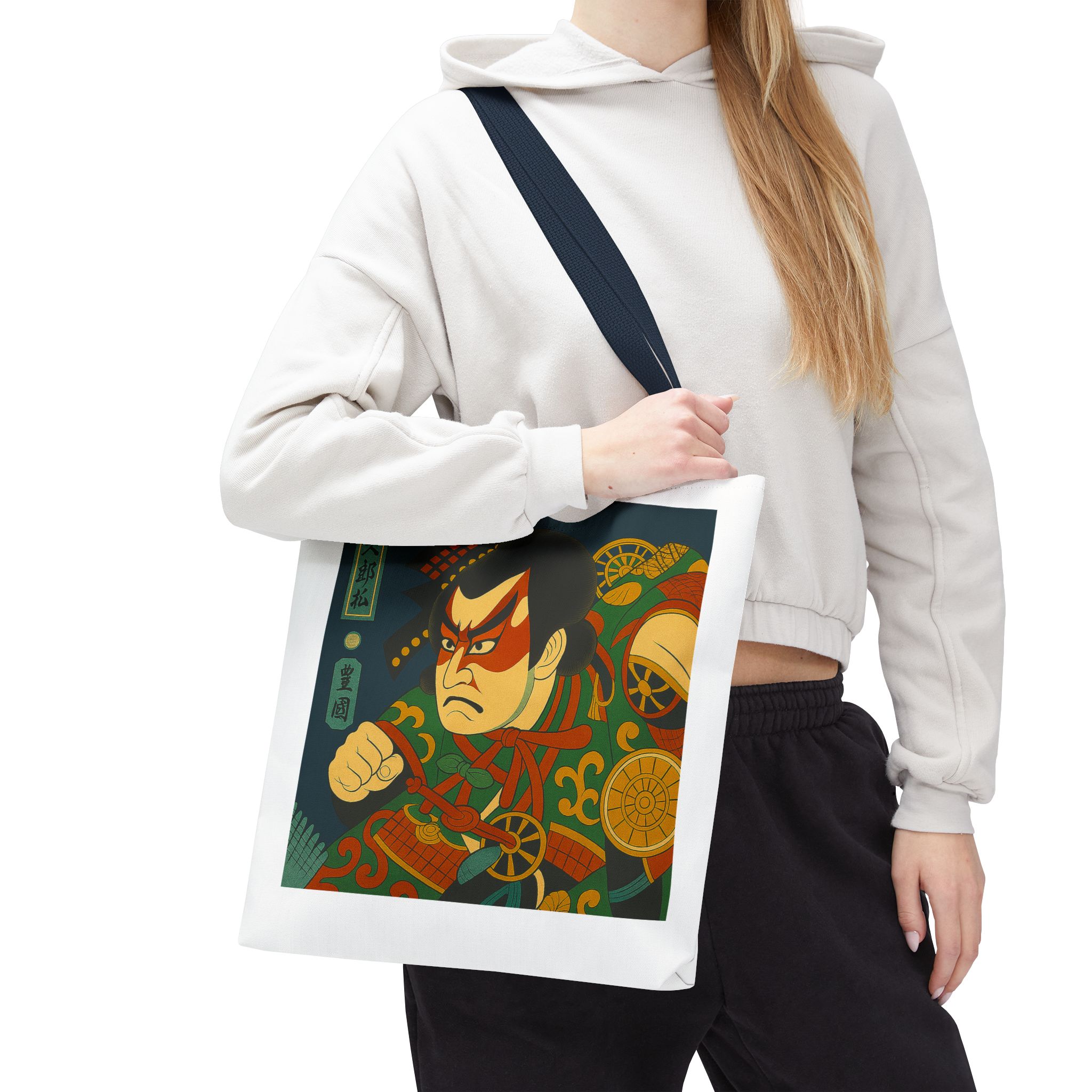 Vintage Japanese art tote bag canvas bag inspired by Japan and ukiyo – Image 28