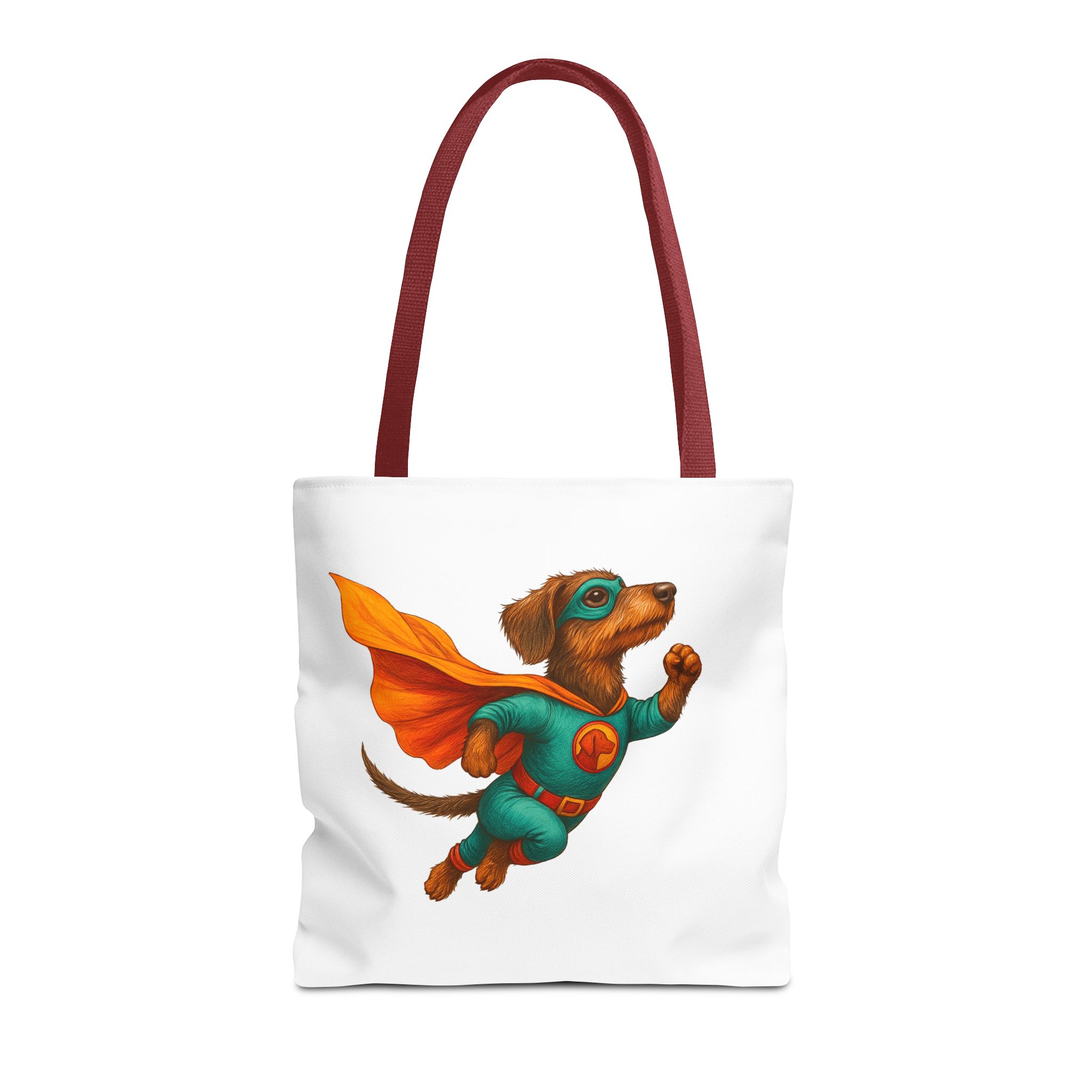 Fun Dachshund canva tote bag superhero Dog cute tote bag pet lover shoulder bag ethical cotton – Image 9