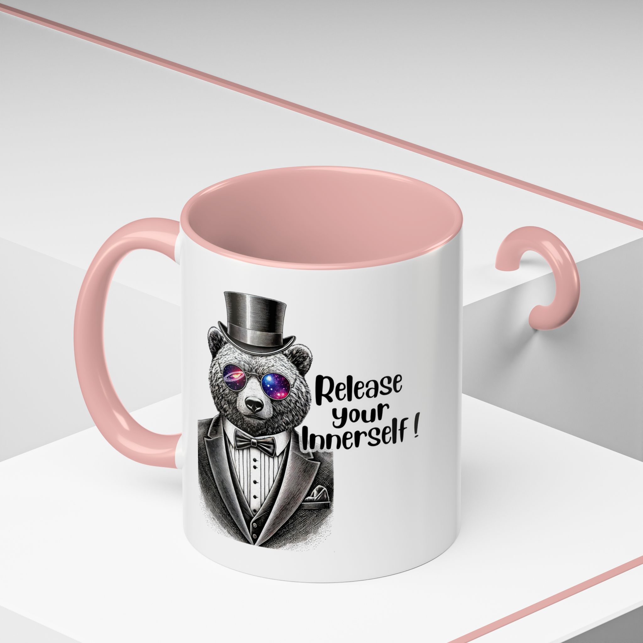 Funny mug boho motivational gift for her cute cup tea lover cool funny mug office accessory self confidence design bear - Image 12