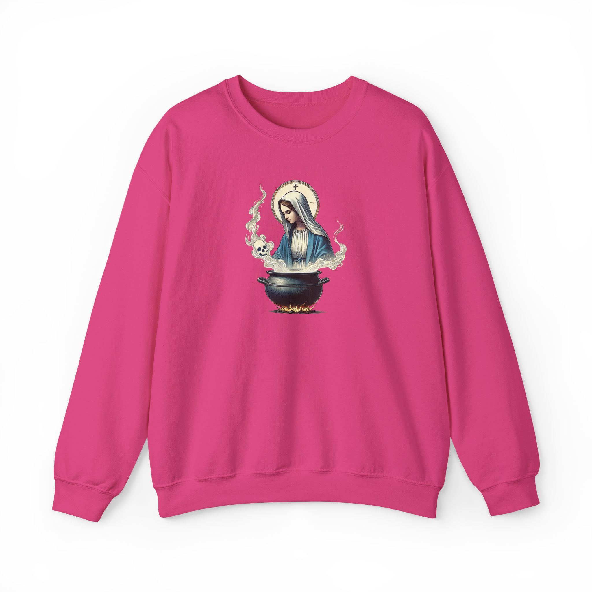 Virgin Mary sweatshirt – Ironic sweater – Funny catholic sweatshirt catholic print - Image 30