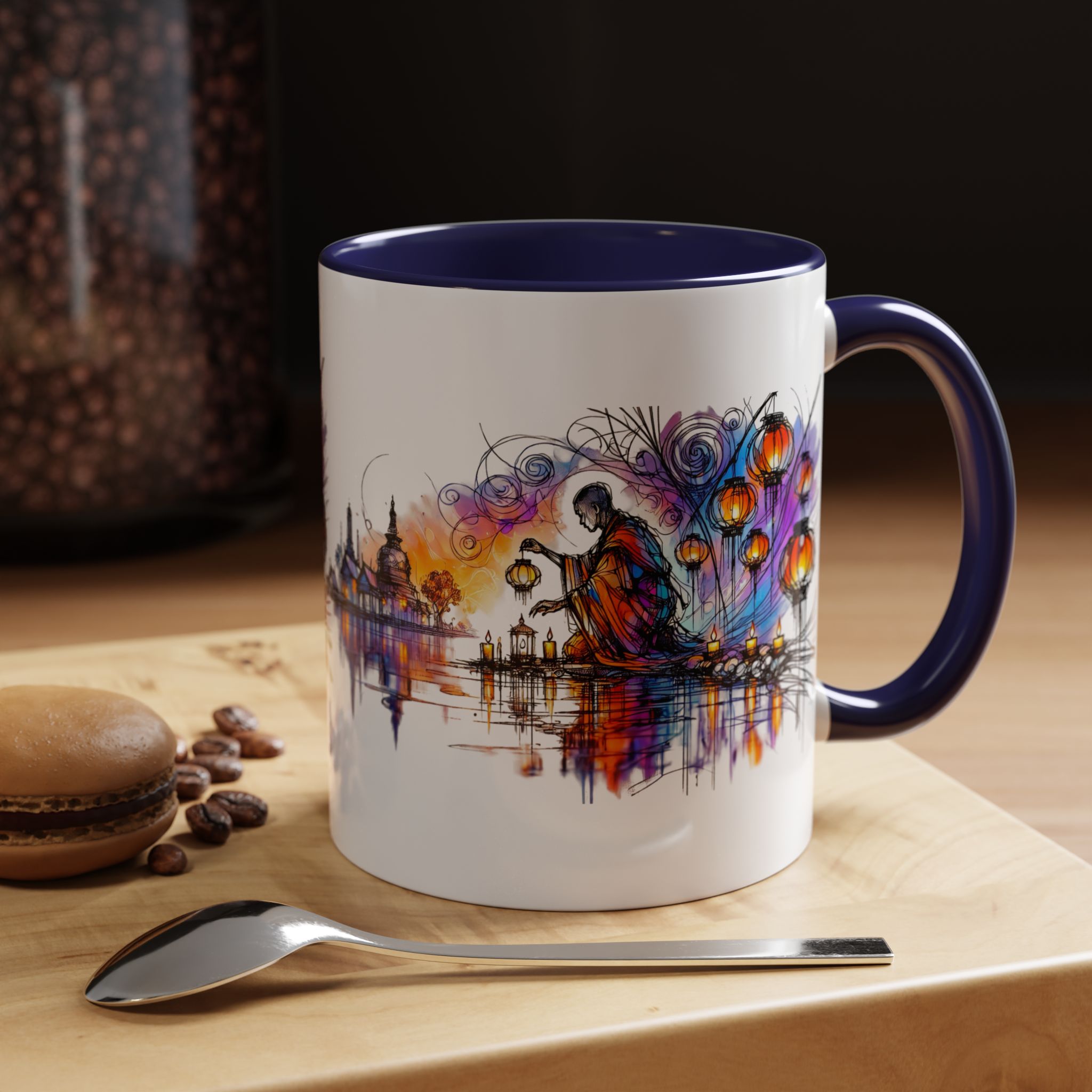 Office mug Buddha coffee Cup yoga tea Mug coffee meditation accessory mindfulnss cool gift for her – Image 7