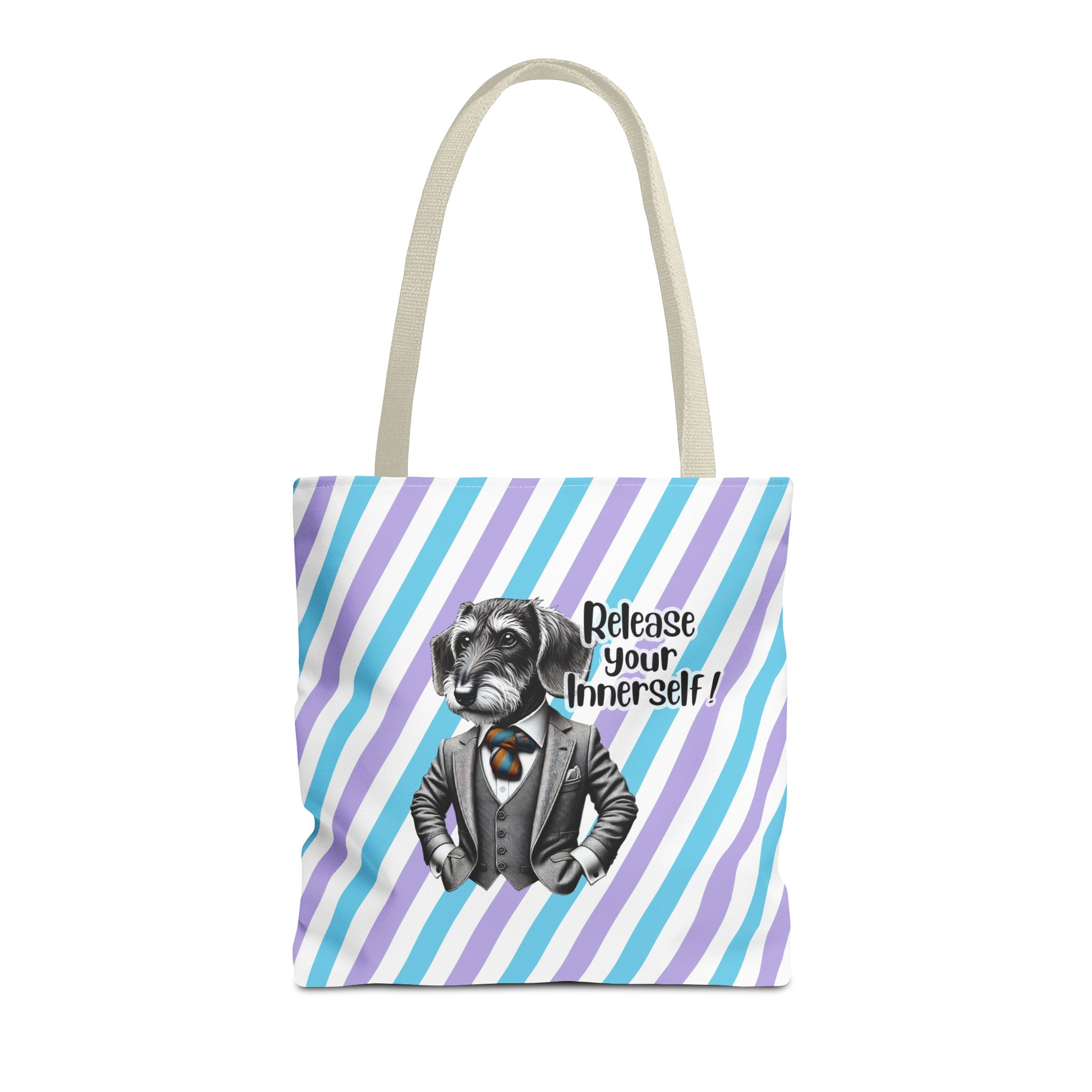 Canvas tote bag Funny tote bag Motivational vintage bag dog design cute tote bag for self confidence shoulder bag – Image 21