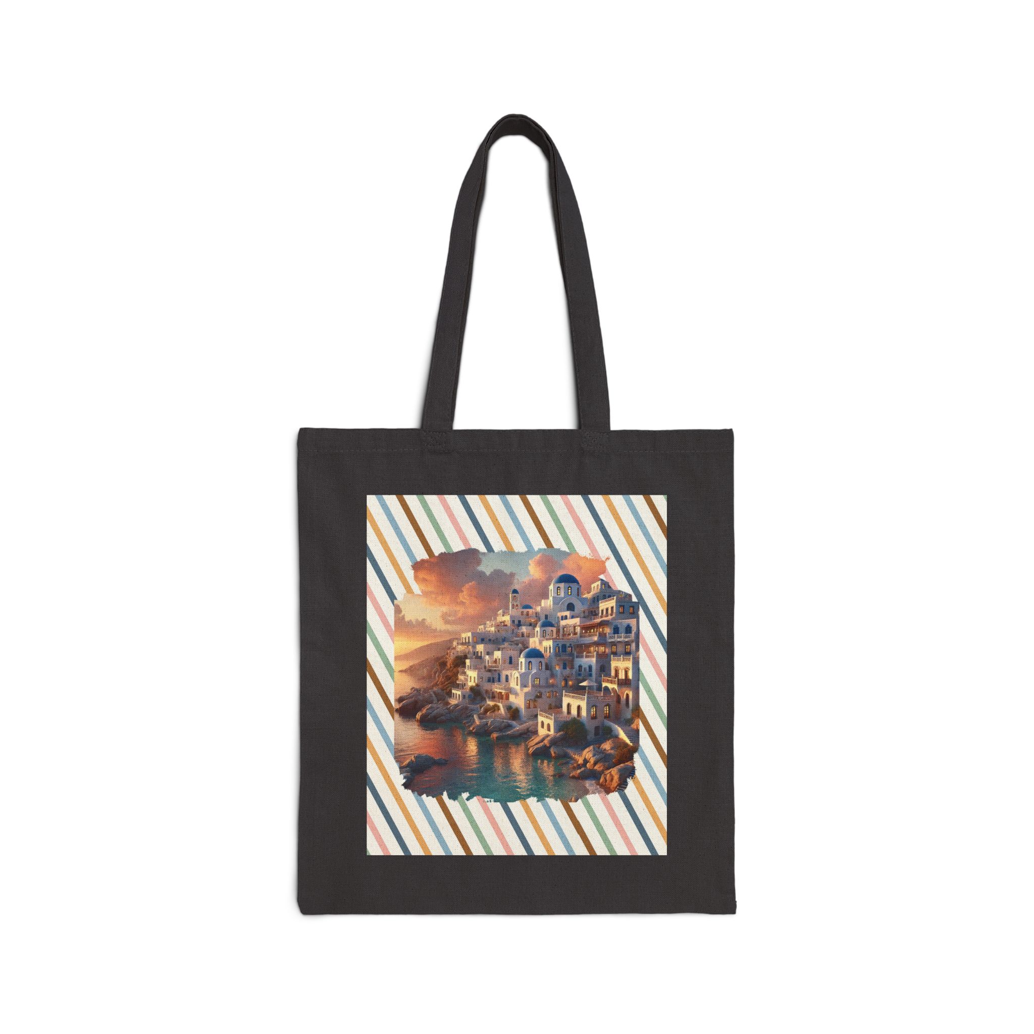 Landscape Tote bag Santorini caldera canvas tote bag nature print greece clothing gift vintage Handbag cool purse unique - Image 6