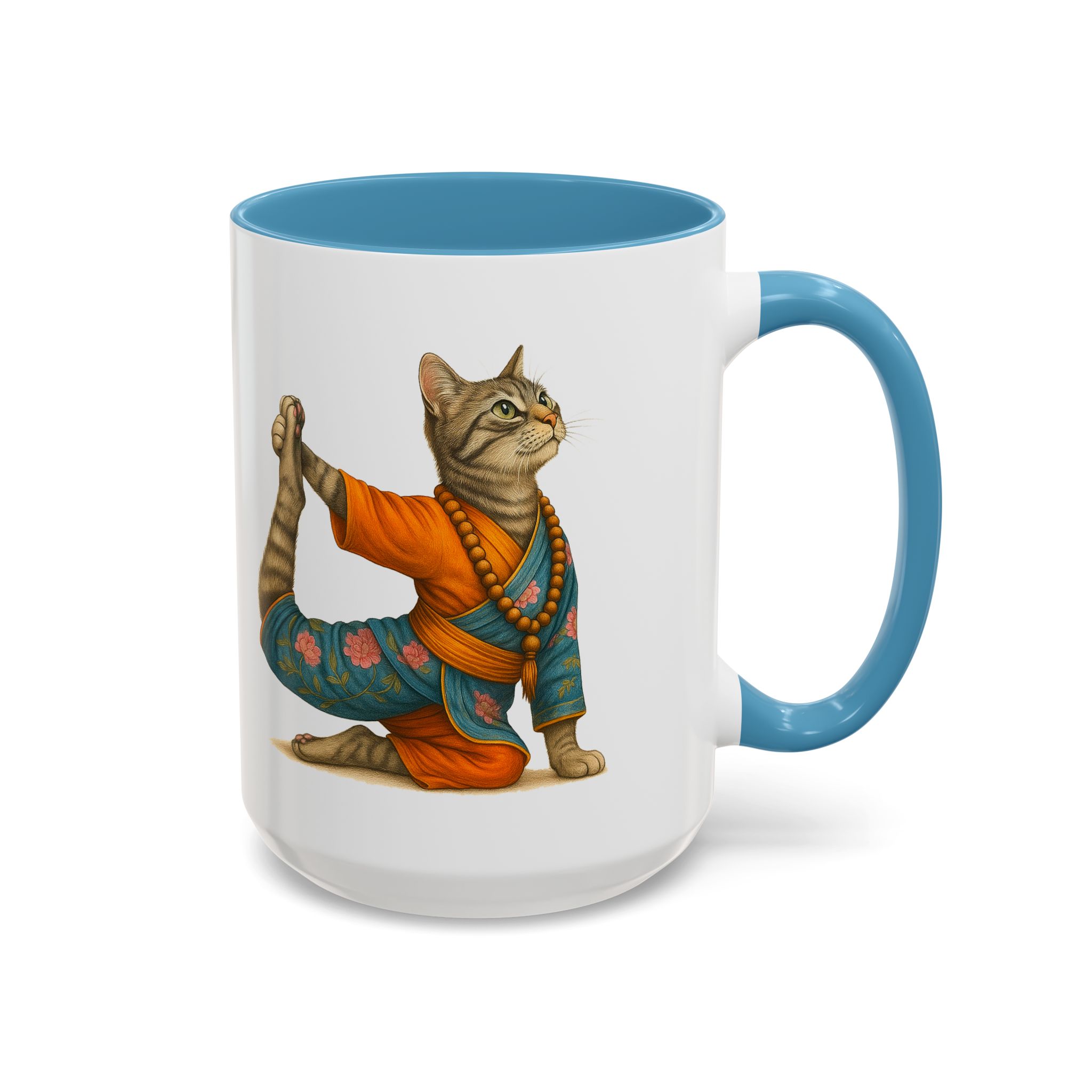 Tea mug Cat lover coffee cup cool gift for her office Mug yoga accessory kitten meditation pet mindfulness print - Image 37