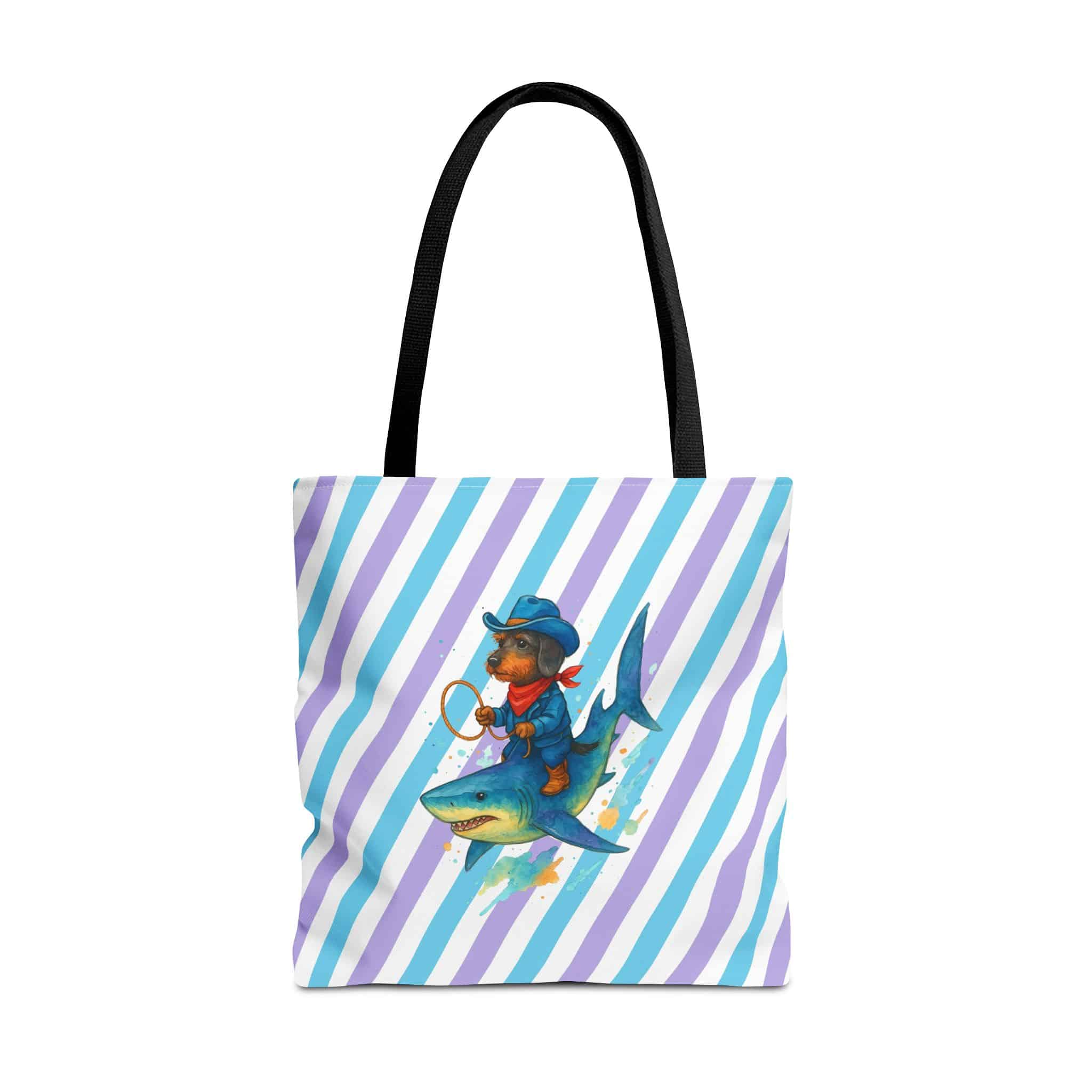 Cowboy purse – Shark Tote bag – Funny Dog tote bag cowboy print - Image 5