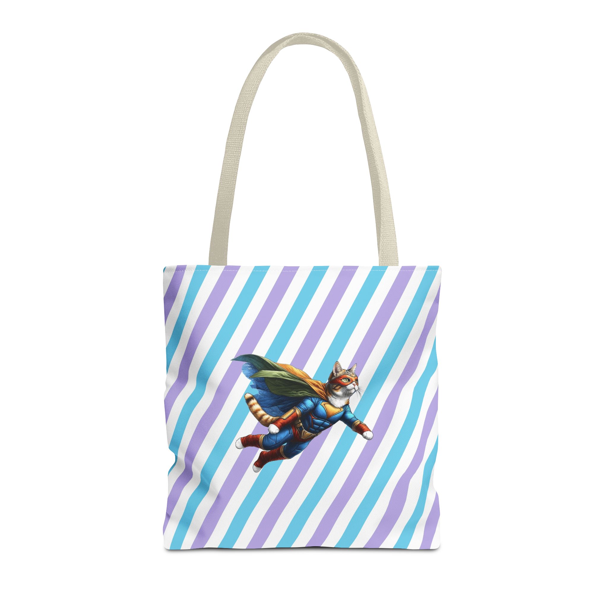 superhero tote bag cat canvas tote bag funny handbag fantasy purse kitten lover cool cat shoulder bag – Image 21