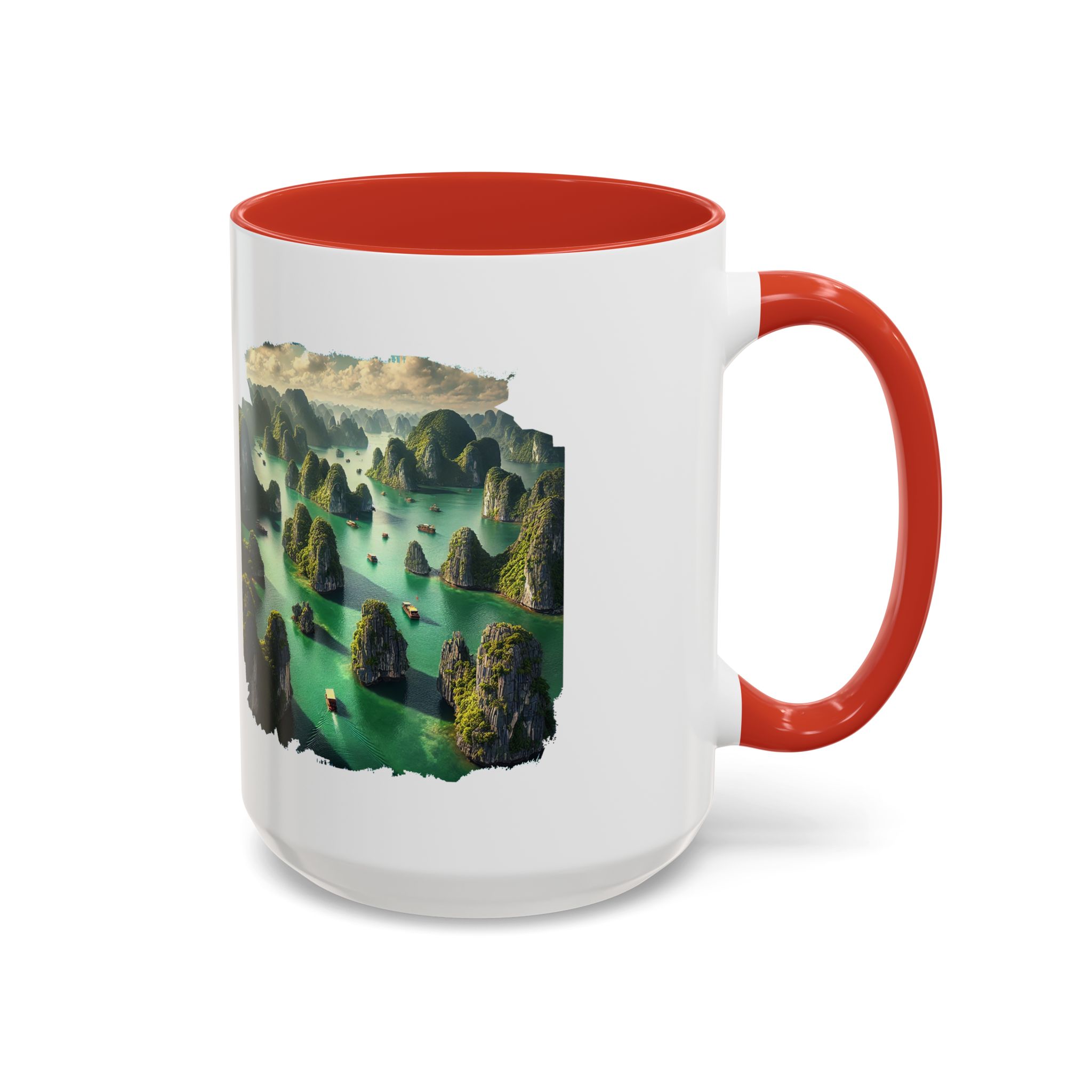 Boho mug landscape vietnam boho office mug ha long bay print nature cool gift coffee lover tea accessory unique cup – Image 33