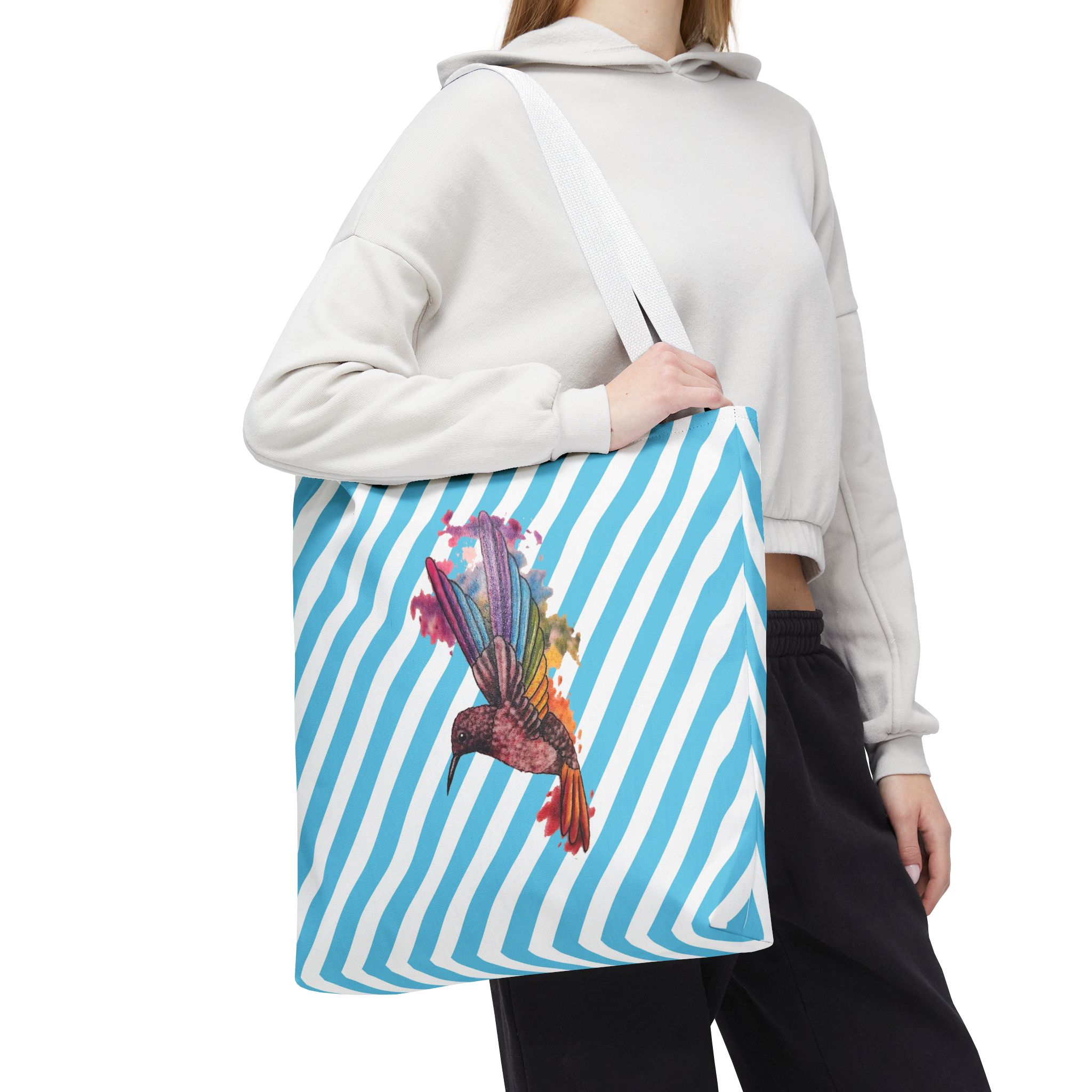 Canvas tote bag Surrealist shoulder bag hummingbird Unique Fantasy cute tote bag by Real Artist for Creative Souls - Image 18