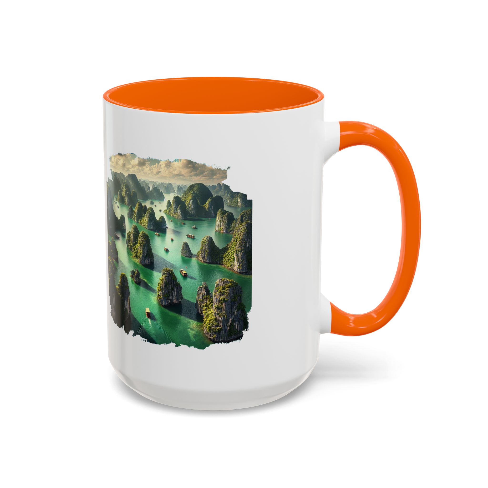 Boho mug landscape vietnam boho office mug ha long bay print nature cool gift coffee lover tea accessory unique cup – Image 53