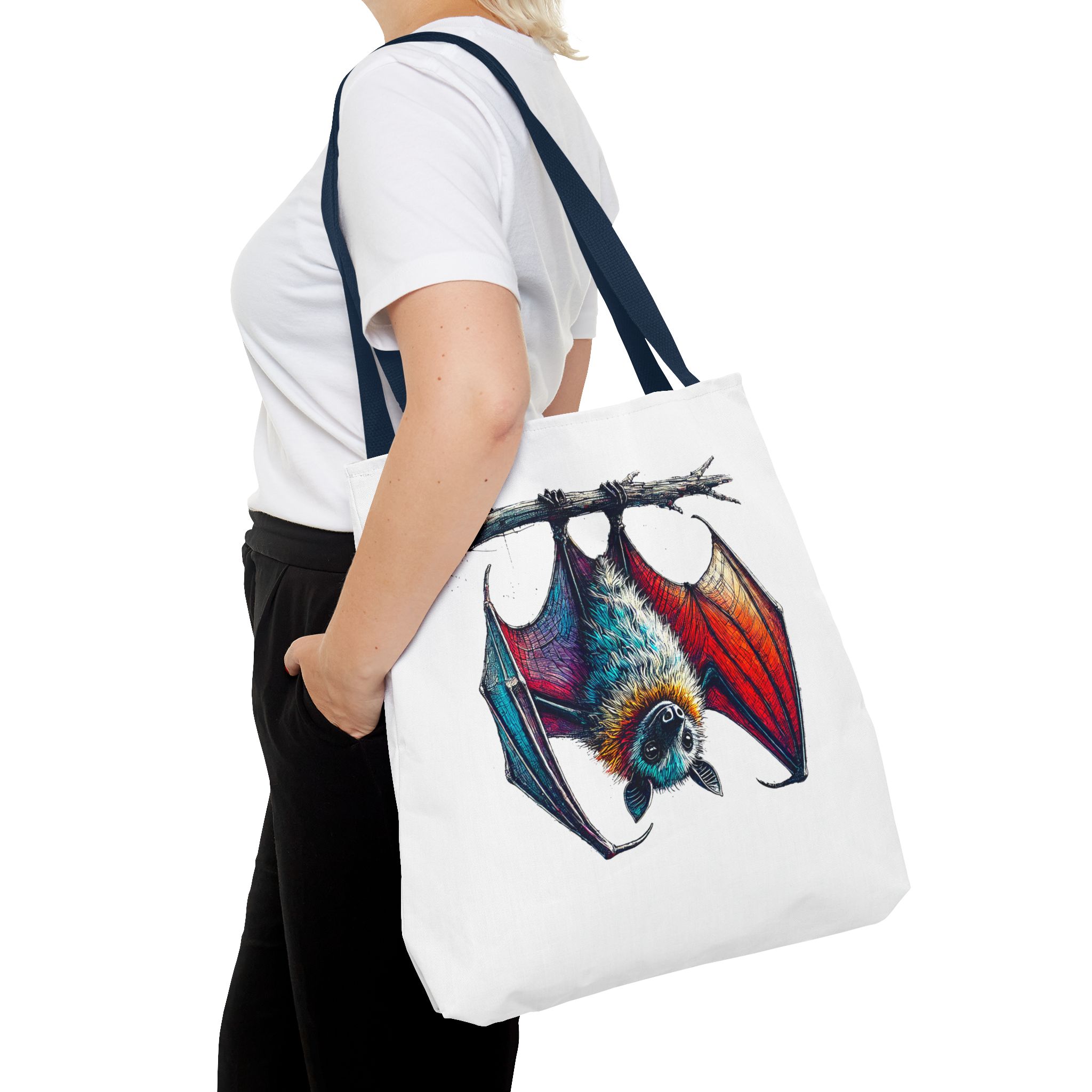 Bat tote bag original animal print design for creative souls - Image 30