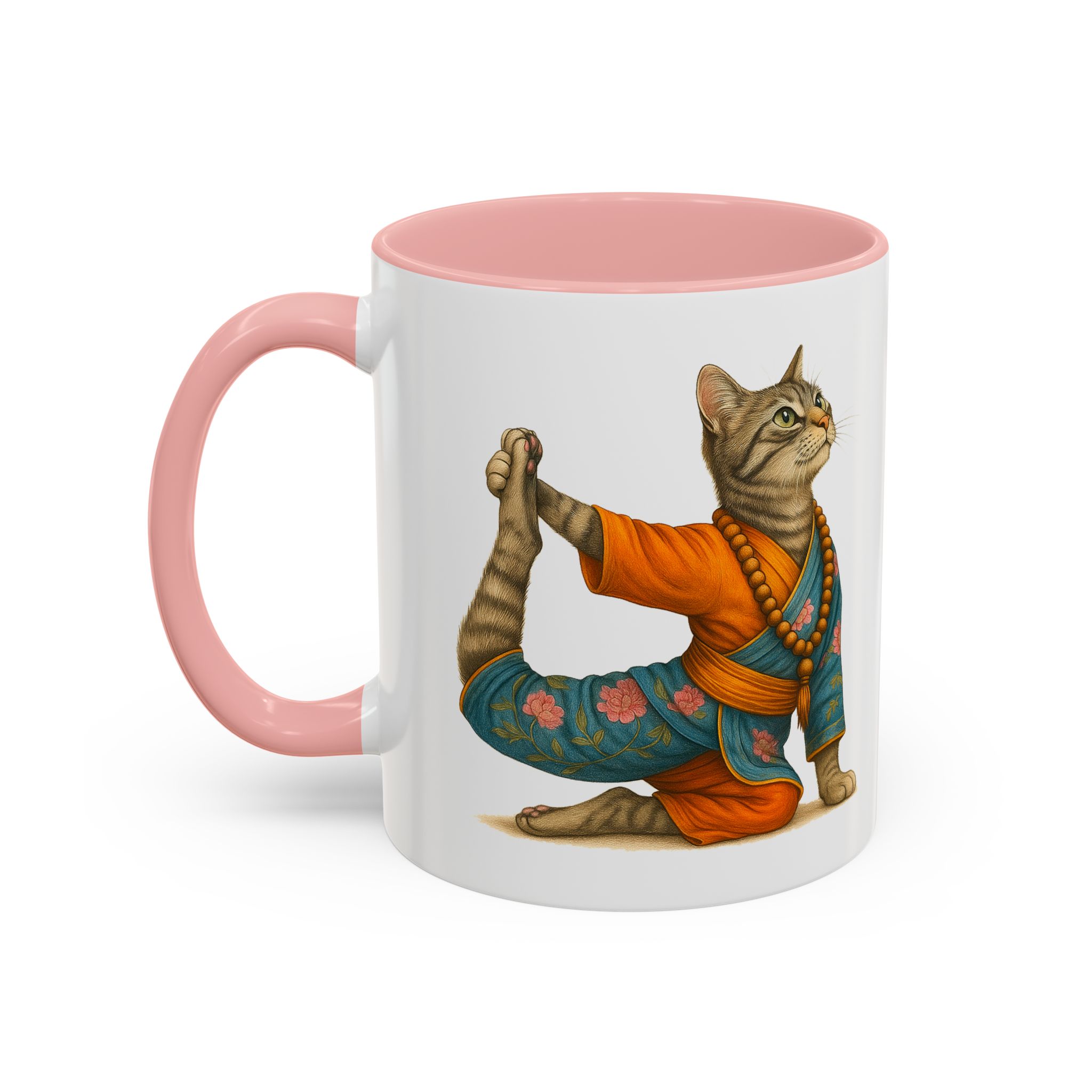 Tea mug Cat lover coffee cup cool gift for her office Mug yoga accessory kitten meditation pet mindfulness print - Image 10