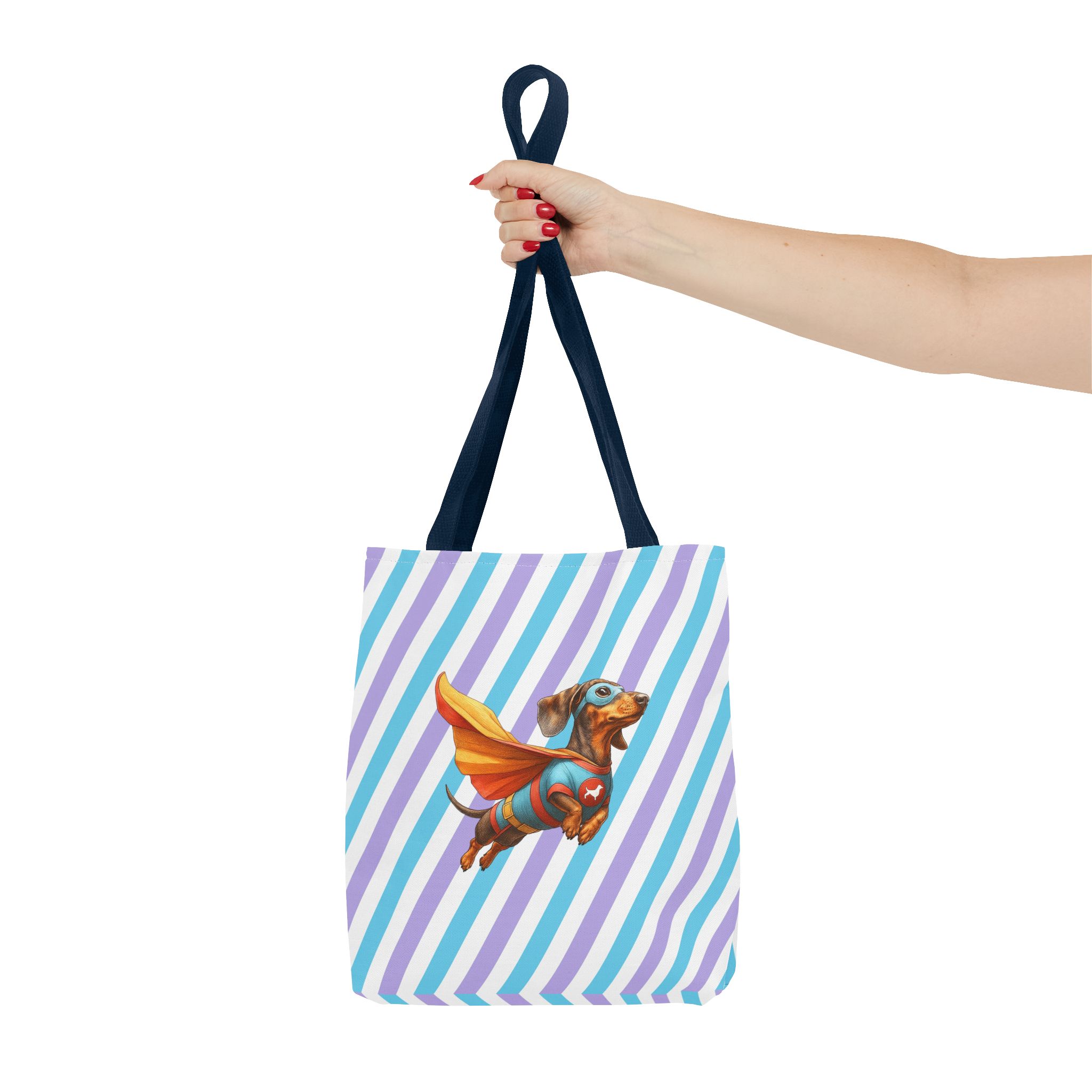 Fun Dachshund canva tote bag superhero Dog cute tote bag pet lover shoulder bag ethical cotton - Image 26