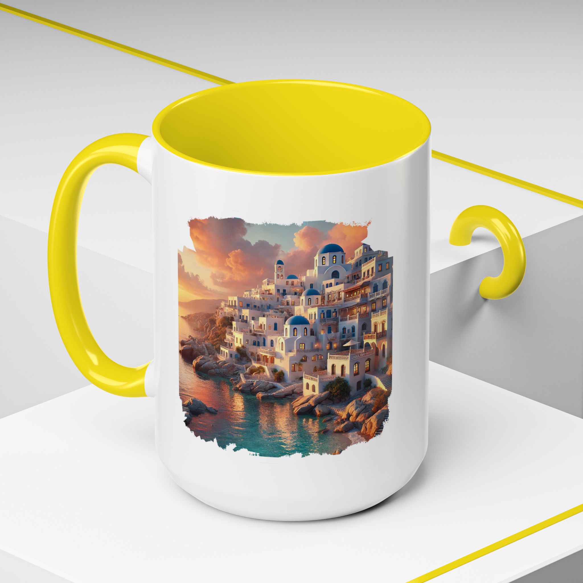 Office mug landscape Santorini caldera office mug nature print greece boho gift coffee cup tea accessory unique - Image 64