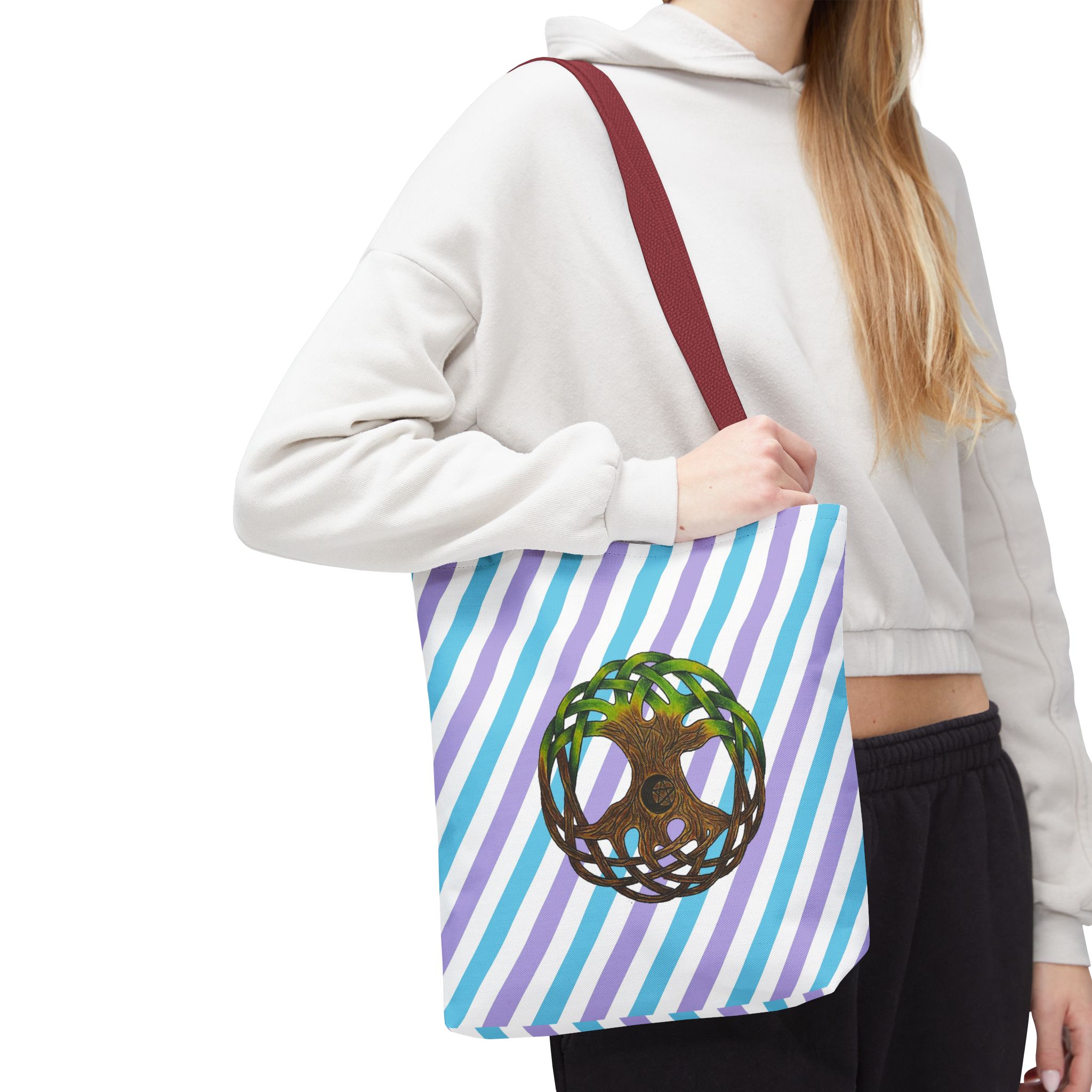 Canvas tote bag Dive into Dream Worlds Surrealist Tree Art shoulder bag with Unique Artist cute tote bag - Image 8