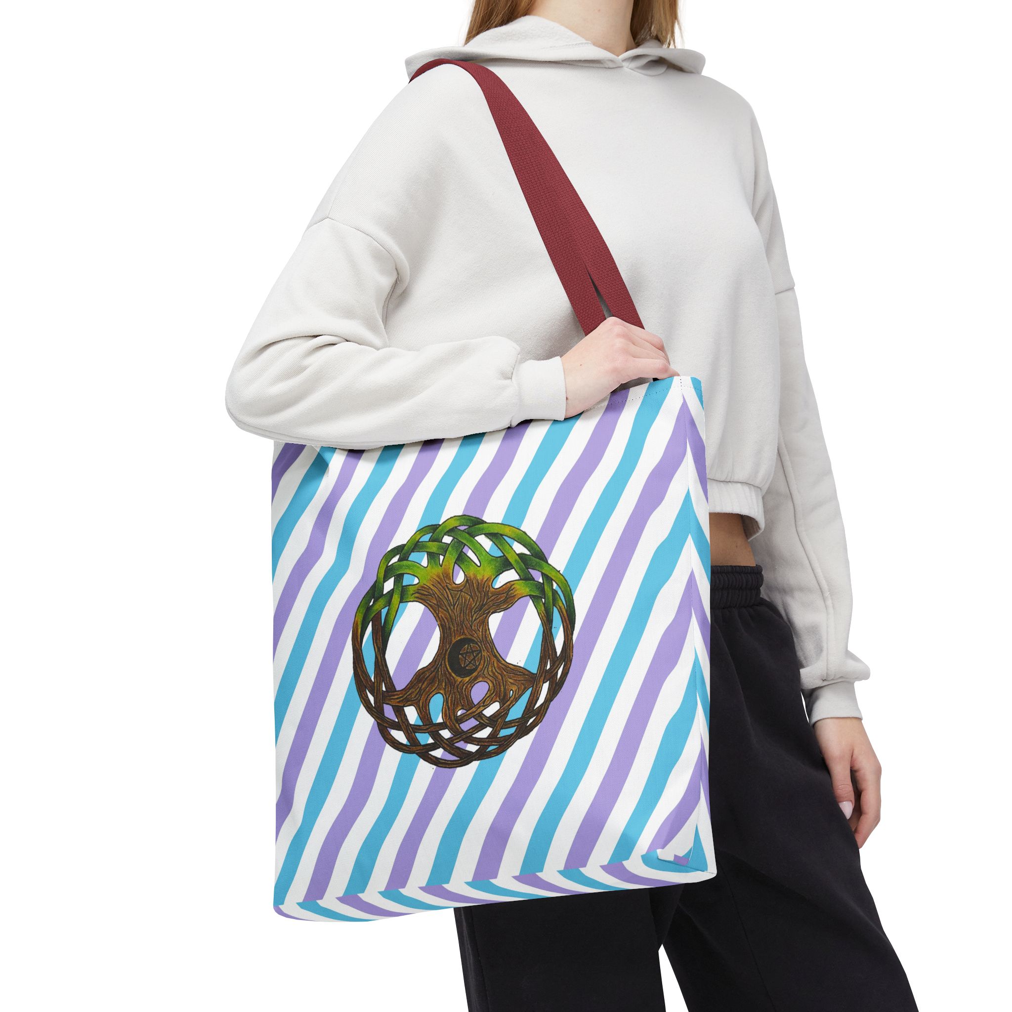 Canvas tote bag Dive into Dream Worlds Surrealist Tree Art shoulder bag with Unique Artist cute tote bag - Image 12