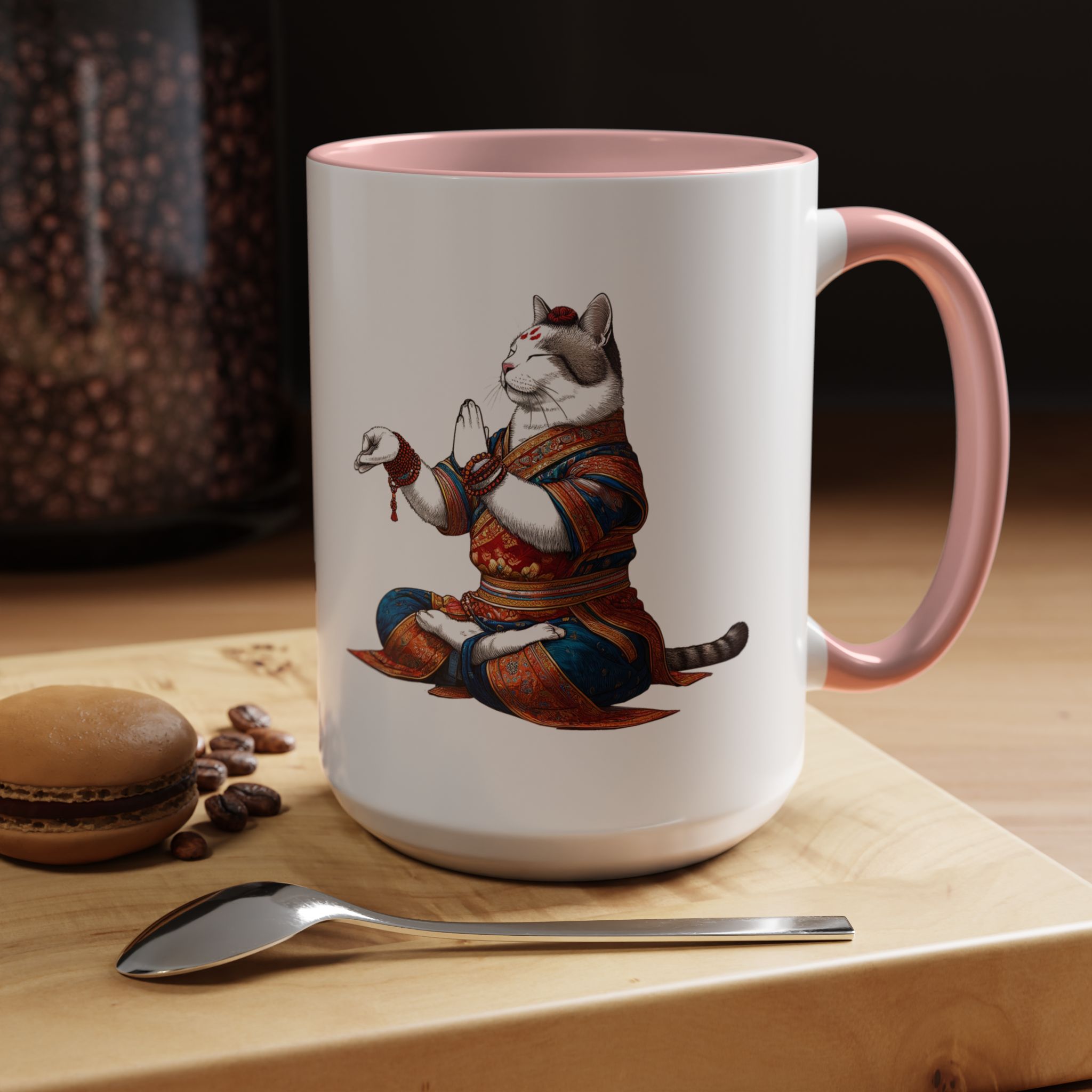 Office Mug cat lover yoga gift for mom Tea cup coffee Mug meditation accessory mindfulness pet design - Image 31