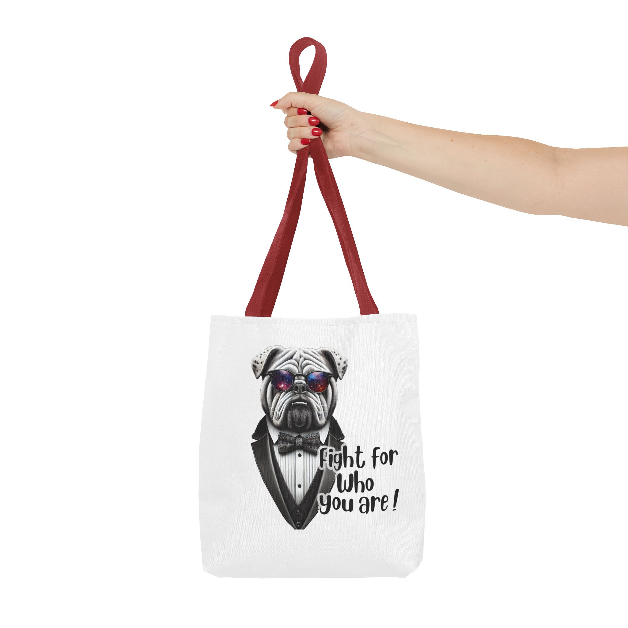 Canvas tote bag Vintage bag Motivational cute tote bag Bull dog design funny tote bag for self confidence shoulder bag – Image 8