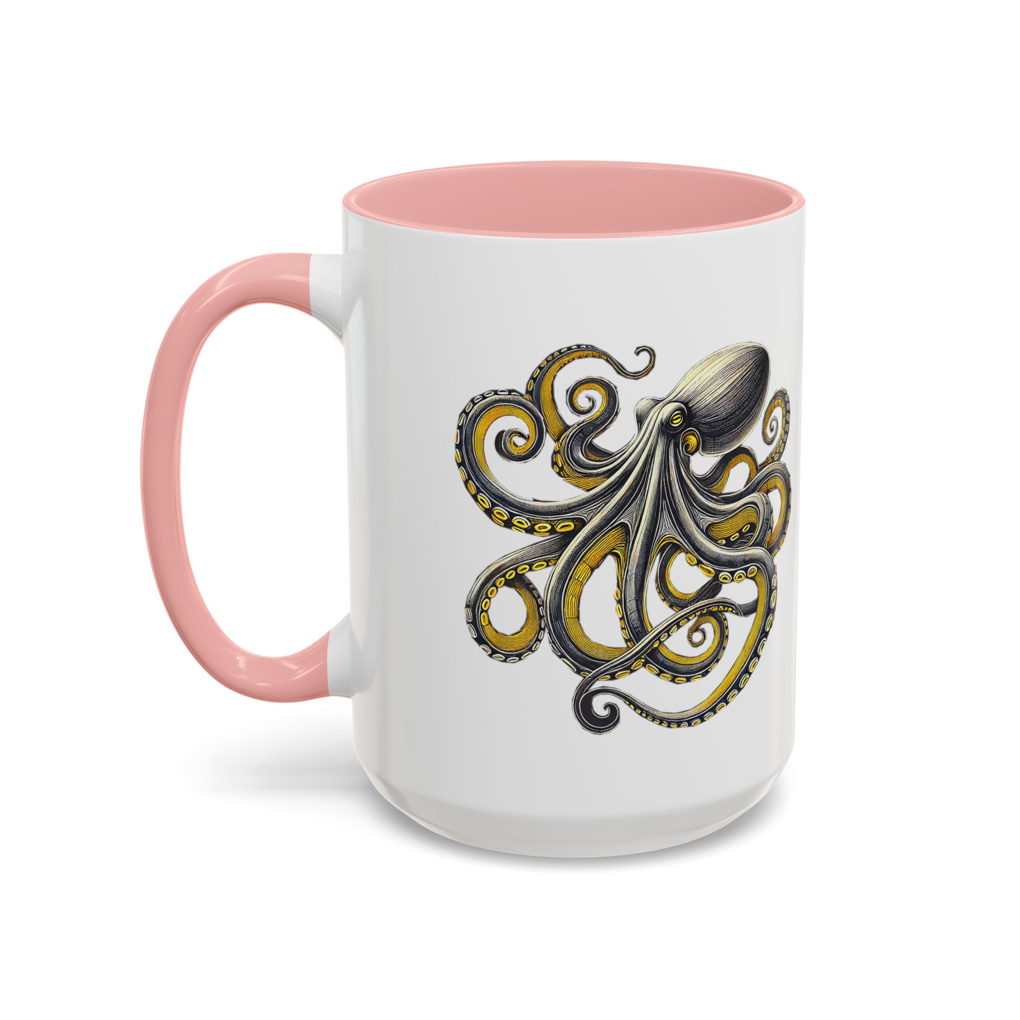 Coffee mug octopus calligraphy gift for her tea cup japan lover unique mug office accessory boho design – Image 26
