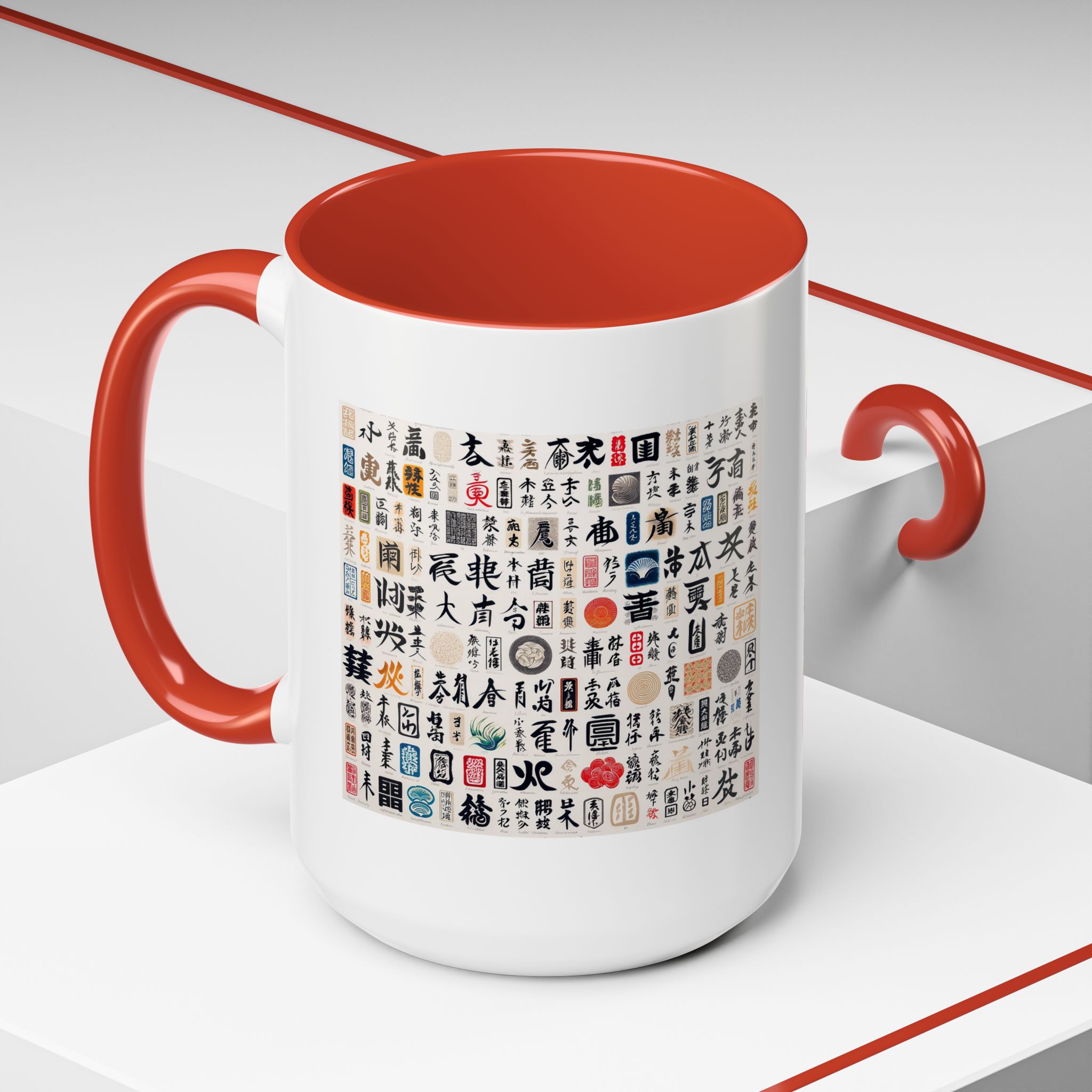 Coffee Mug calligraphy Japan Cup tea lover gift for her cute mug office accessory japan design - Imagen 32